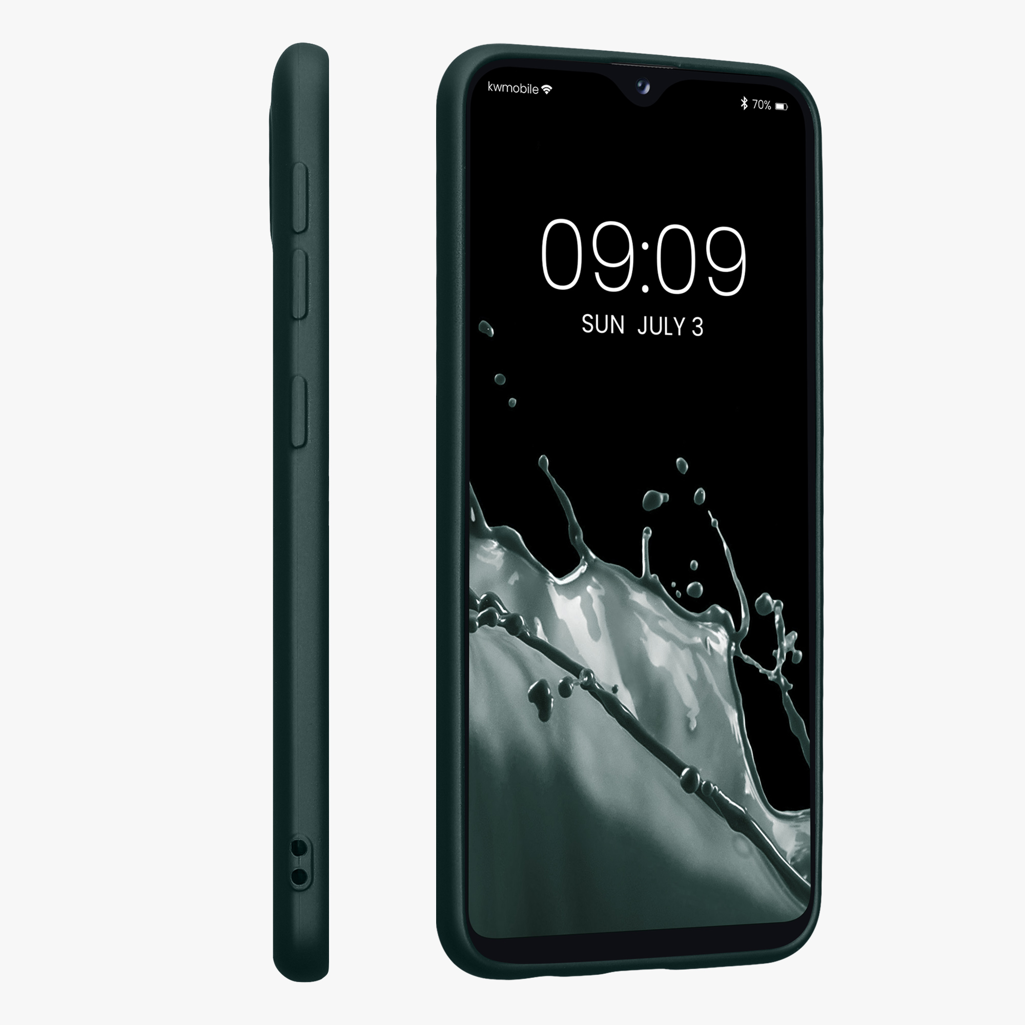 Metalický kryt na mobil Samsung Galaxy A20e kwmobile metalicky petrolejový