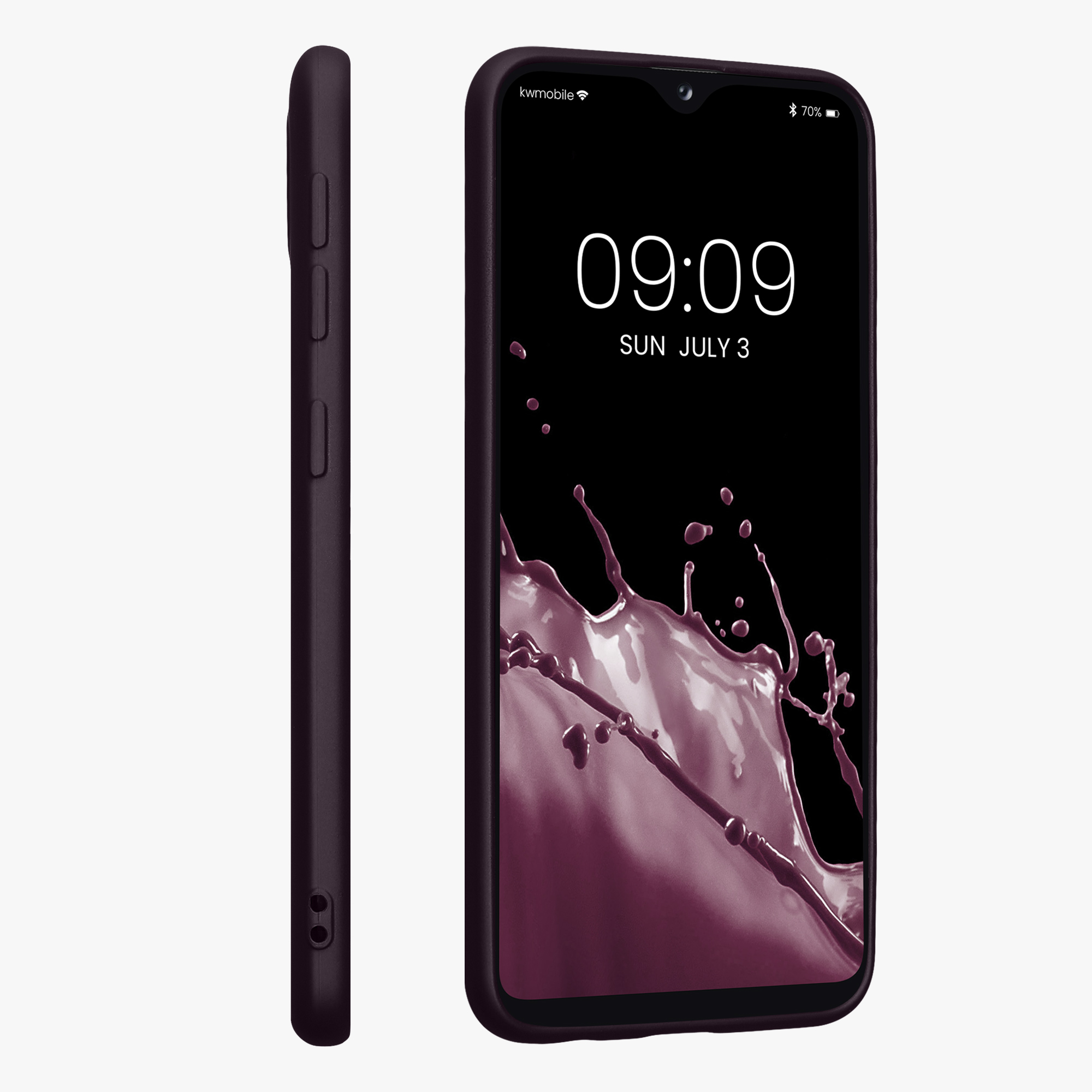 Metalický kryt na mobil Samsung Galaxy A20e kwmobile metalicky berry