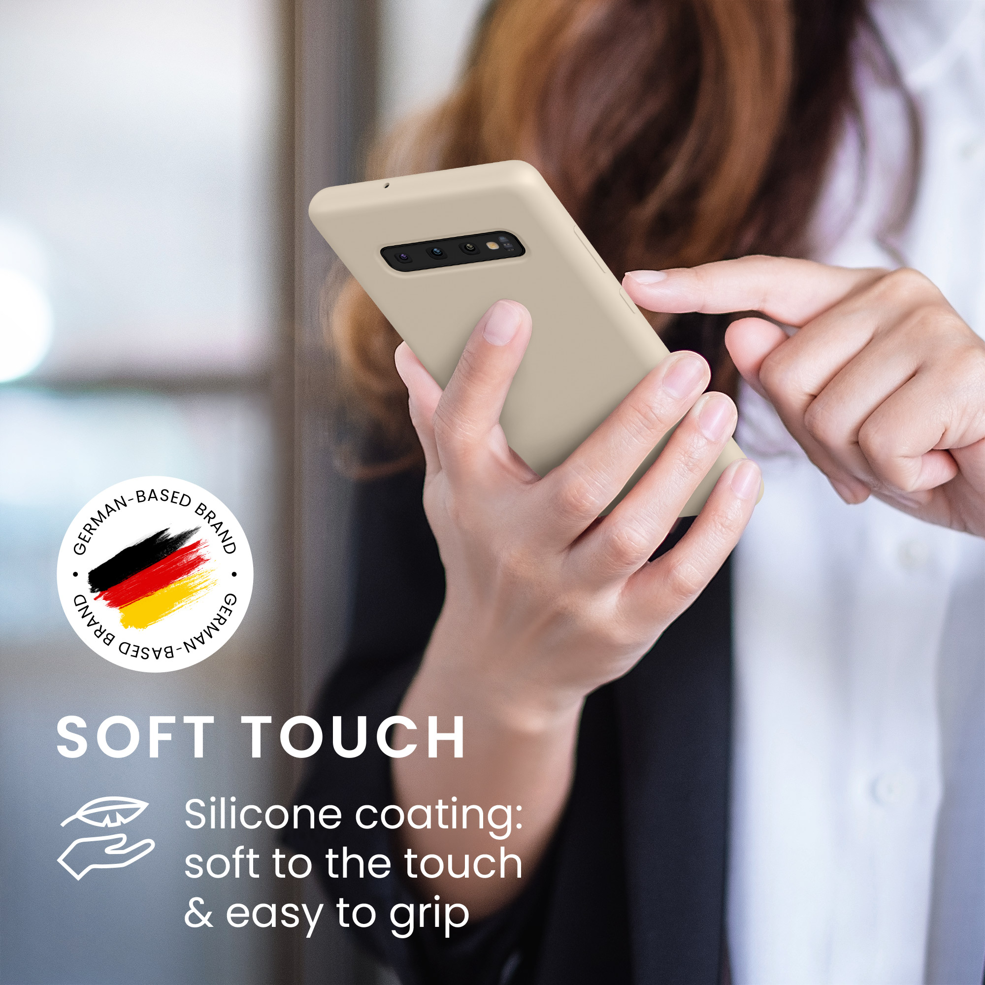 Kryt na mobil Samsung Galaxy S10 Plus / S10+ kwmobile TPU matně krémový