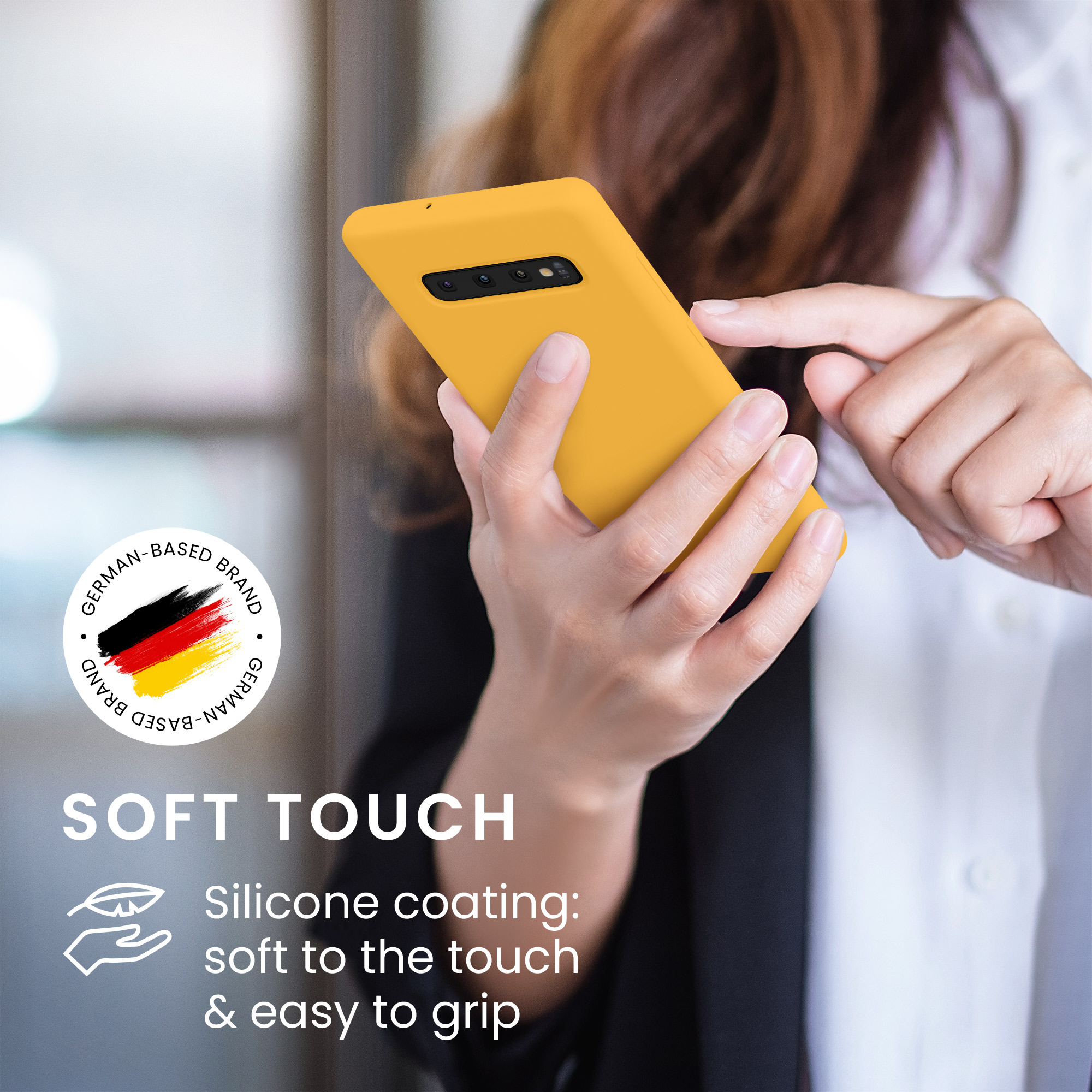 Kryt na mobil Samsung Galaxy S10 Plus / S10+ kwmobile TPU mango
