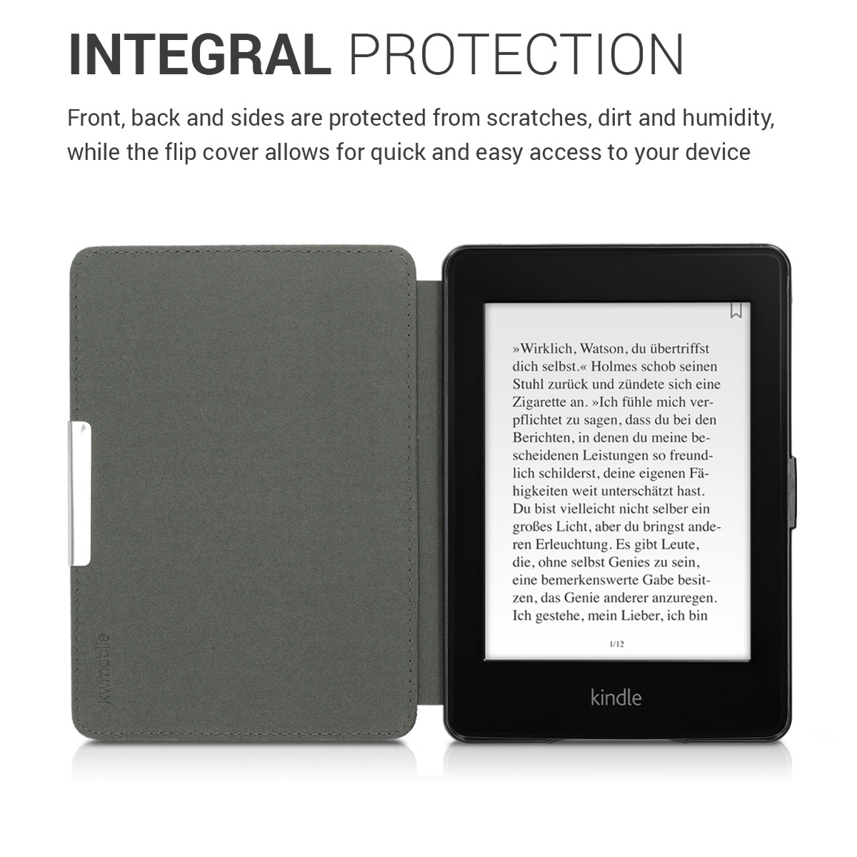 Pouzdro na čtečku kwmobile Kindle Paperwhite - antracitová