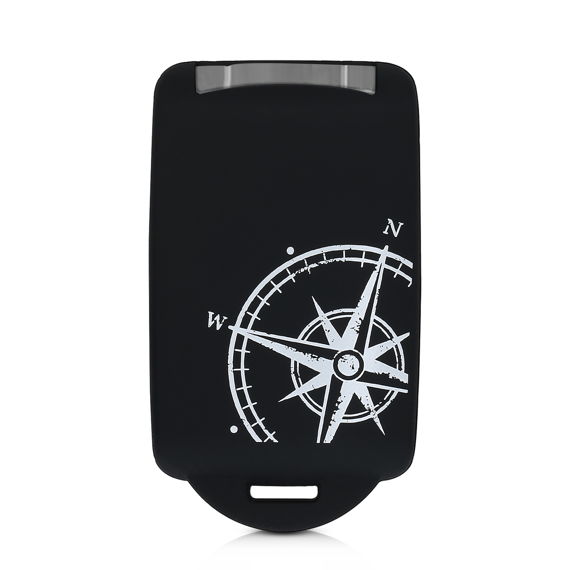 Obal na klíč Renault 4 tlačítka Smart Key (Keyless Go) kwmobile ‑ kompas, bílá / černá