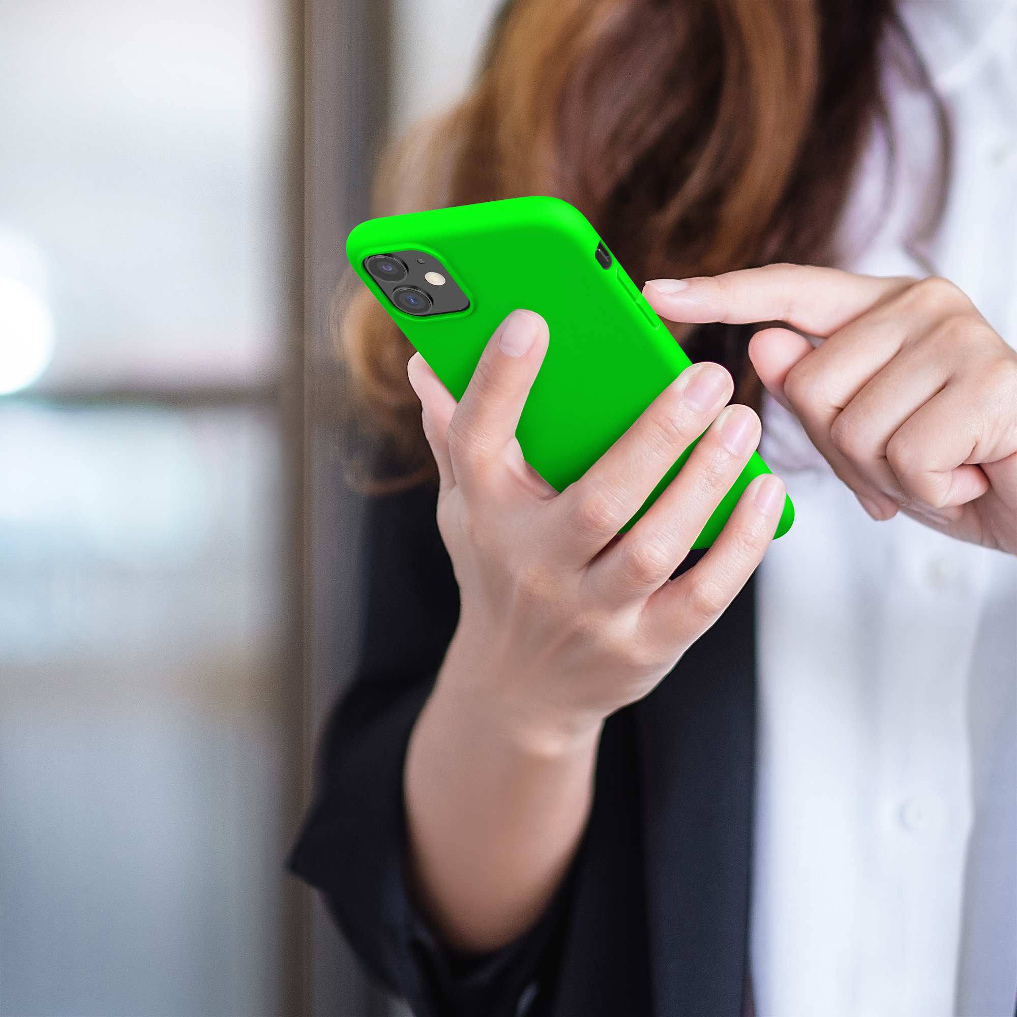 Kryt na mobil kwmobile iPhone 11 - neonově zelená