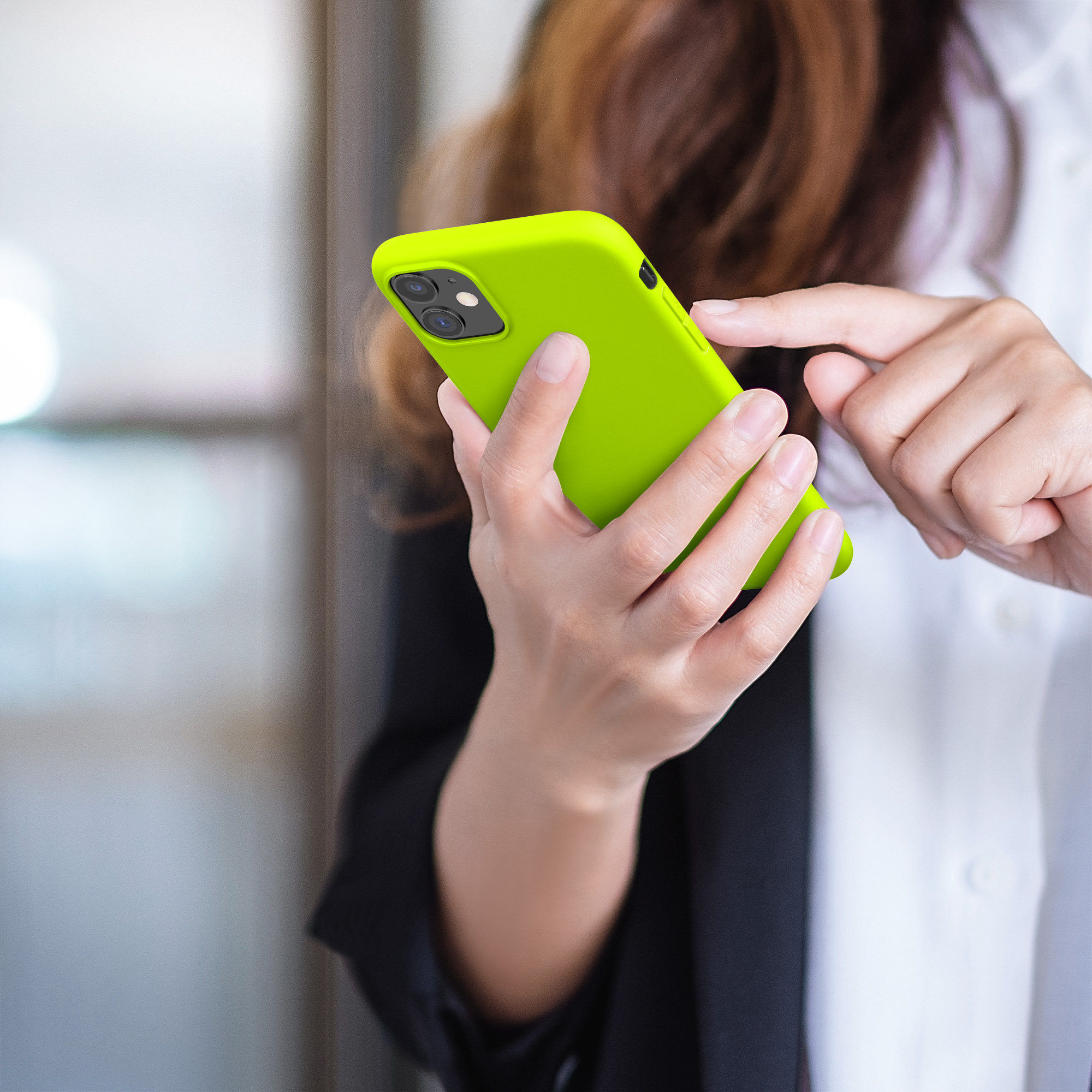 Kryt na mobil kwmobile iPhone 11 - neonově žlutá