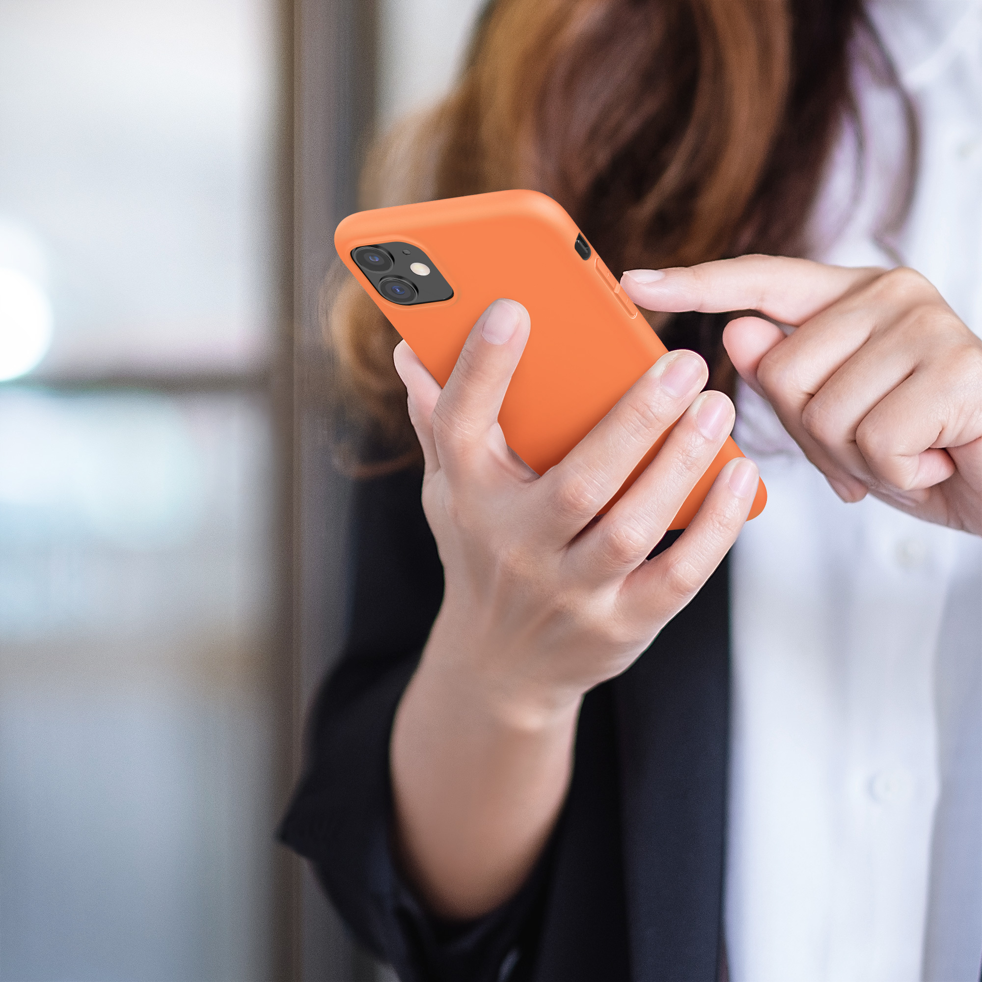 Kryt na mobil kwmobile iPhone 11 - ovocně oranžová