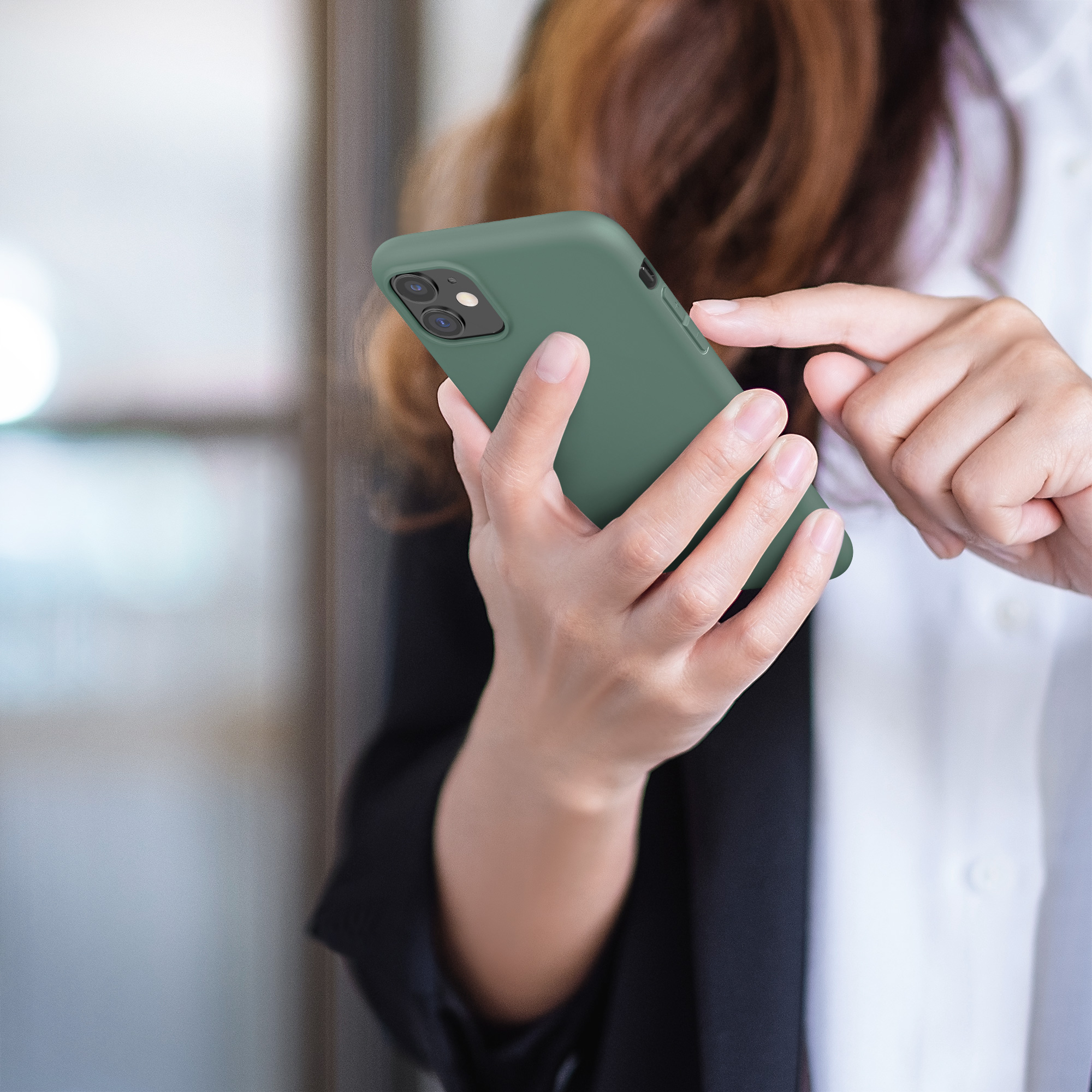 Kryt na mobil kwmobile iPhone 11 - lesní zelená