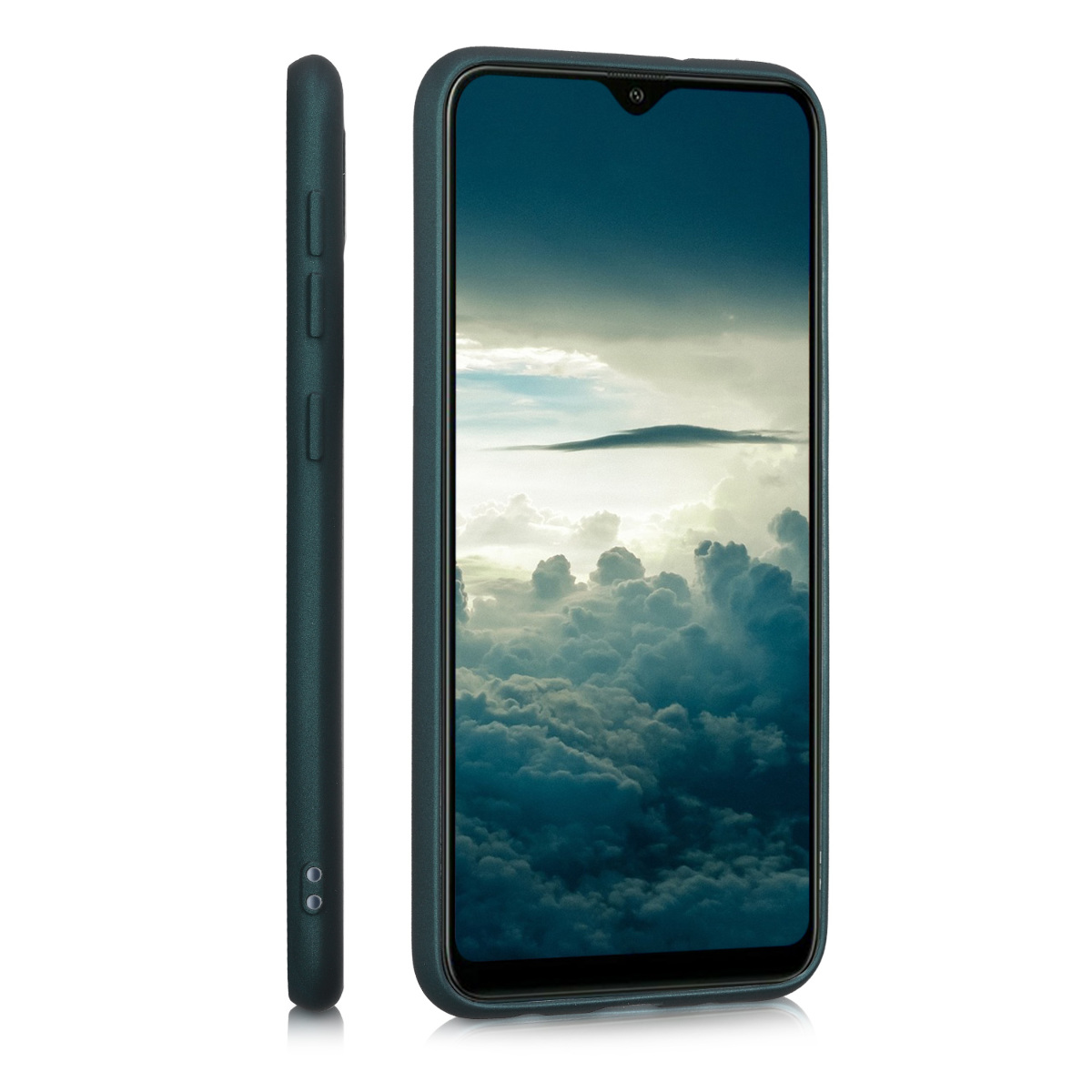 Kryt na mobil Samsung Galaxy A10 kwmobile Metallic metalicky petrolejový