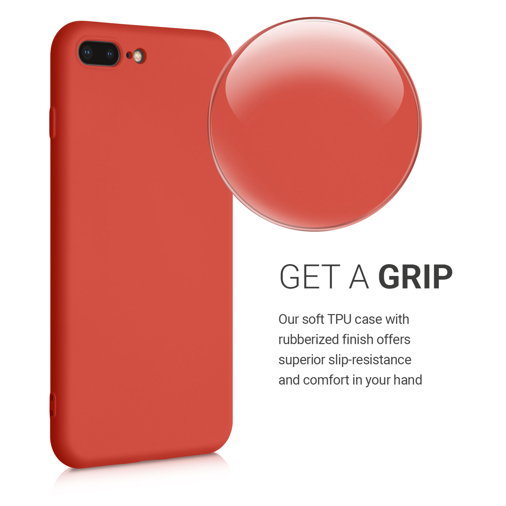Silikonový kryt kwmobile pro Apple iPhone 7 Plus / iPhone 8 Plus - oranžová