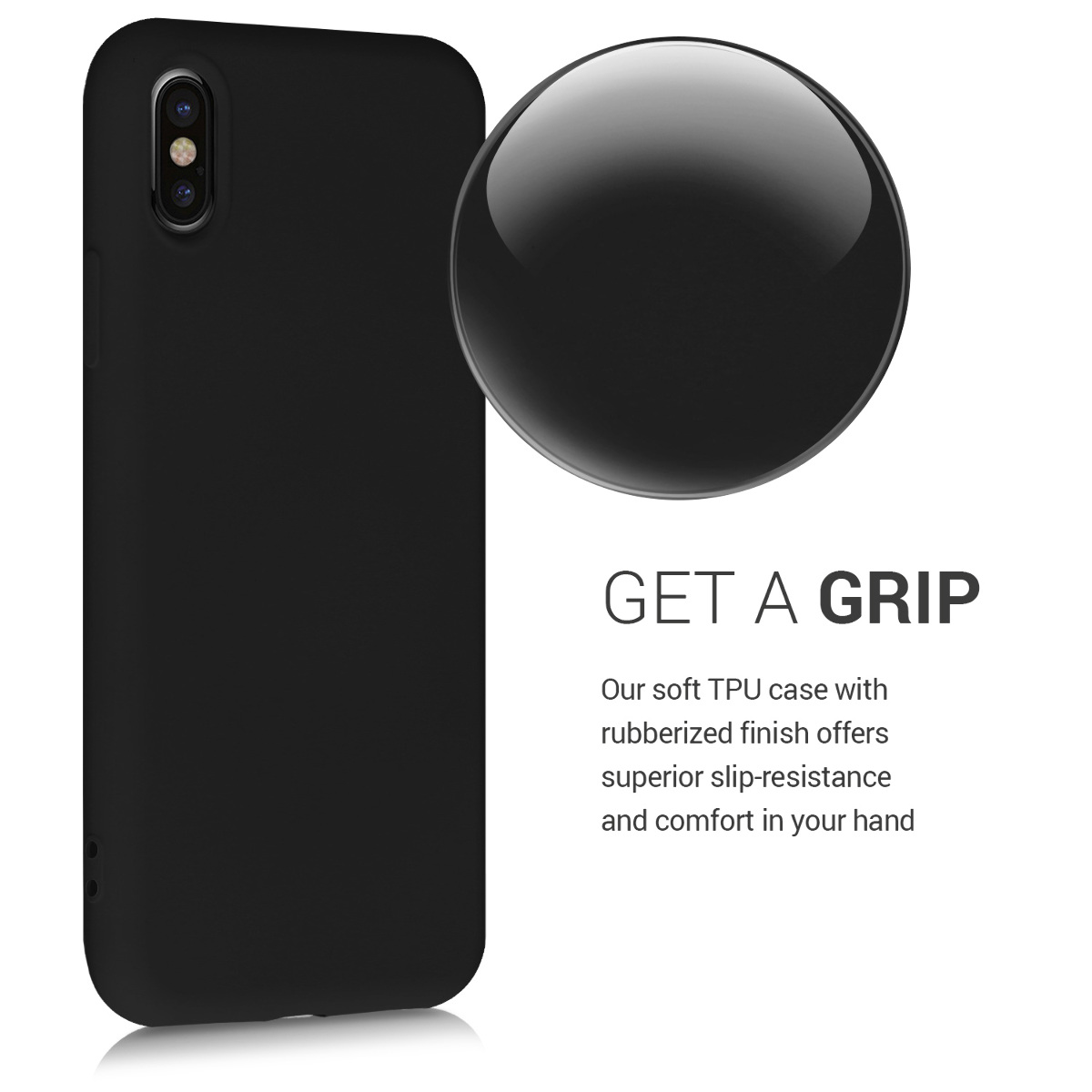 Silikonový kryt na mobil kwmobile pro Apple iPhone X - černá