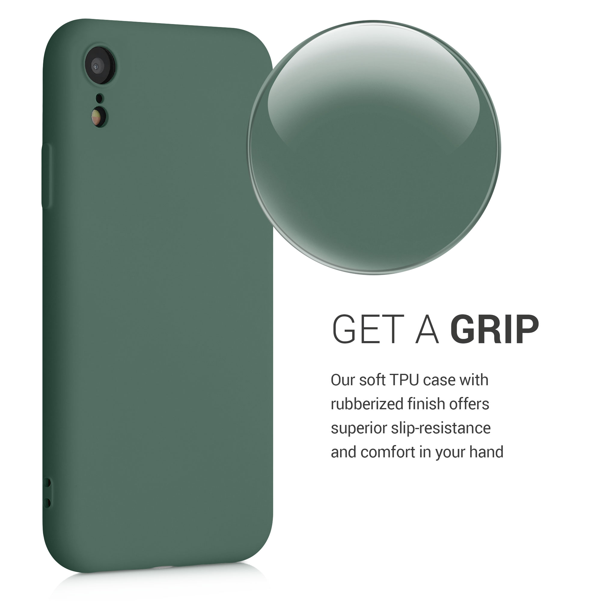 Silikonový kryt na mobil kwmobile pro Apple iPhone XR - lesní zelená