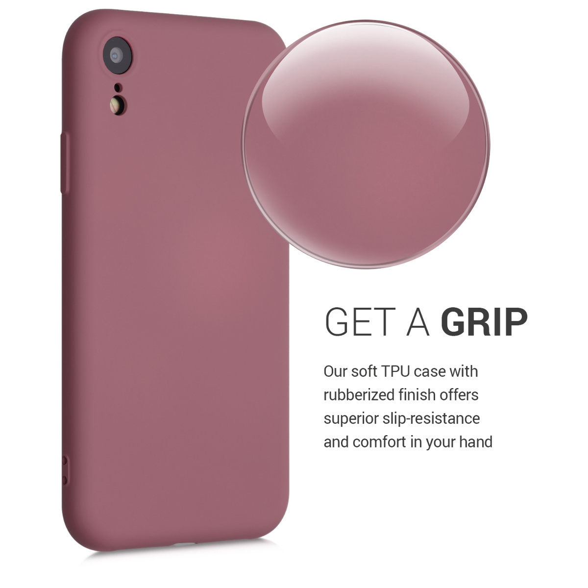 Silikonový kryt na mobil kwmobile pro Apple iPhone XR - tmavě růžová