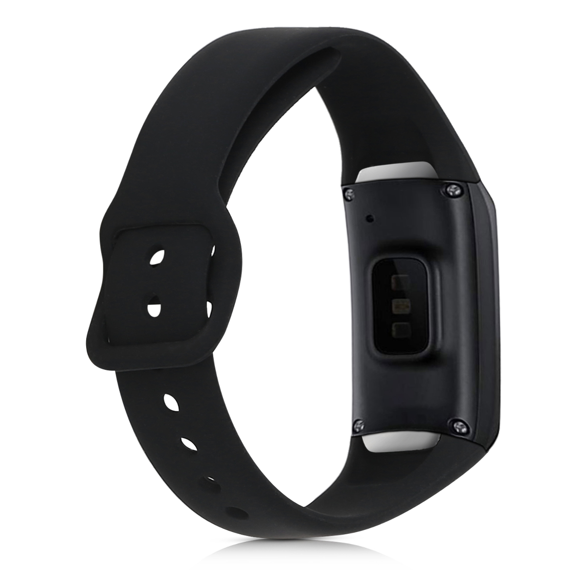 Silikonový řemínek na chytré hodinky Samsung Galaxy Fit (SM-R370) kwmobile 2 ks bílo-černý