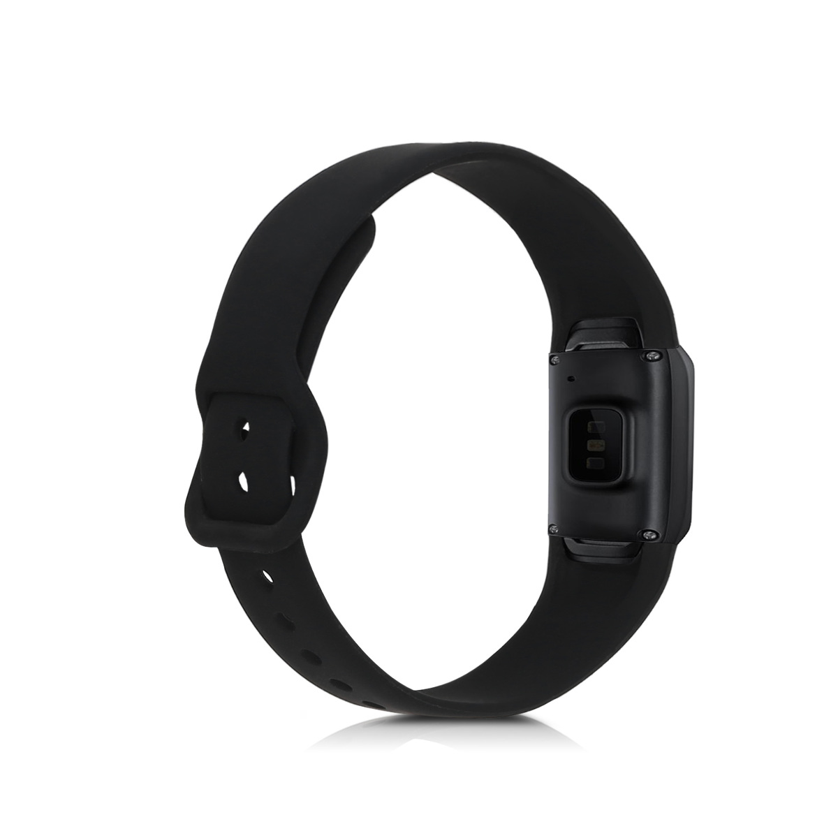 Silikonový řemínek na chytré hodinky Samsung Galaxy Fit (SM-R370) kwmobile 2 ks antracitovo-černý