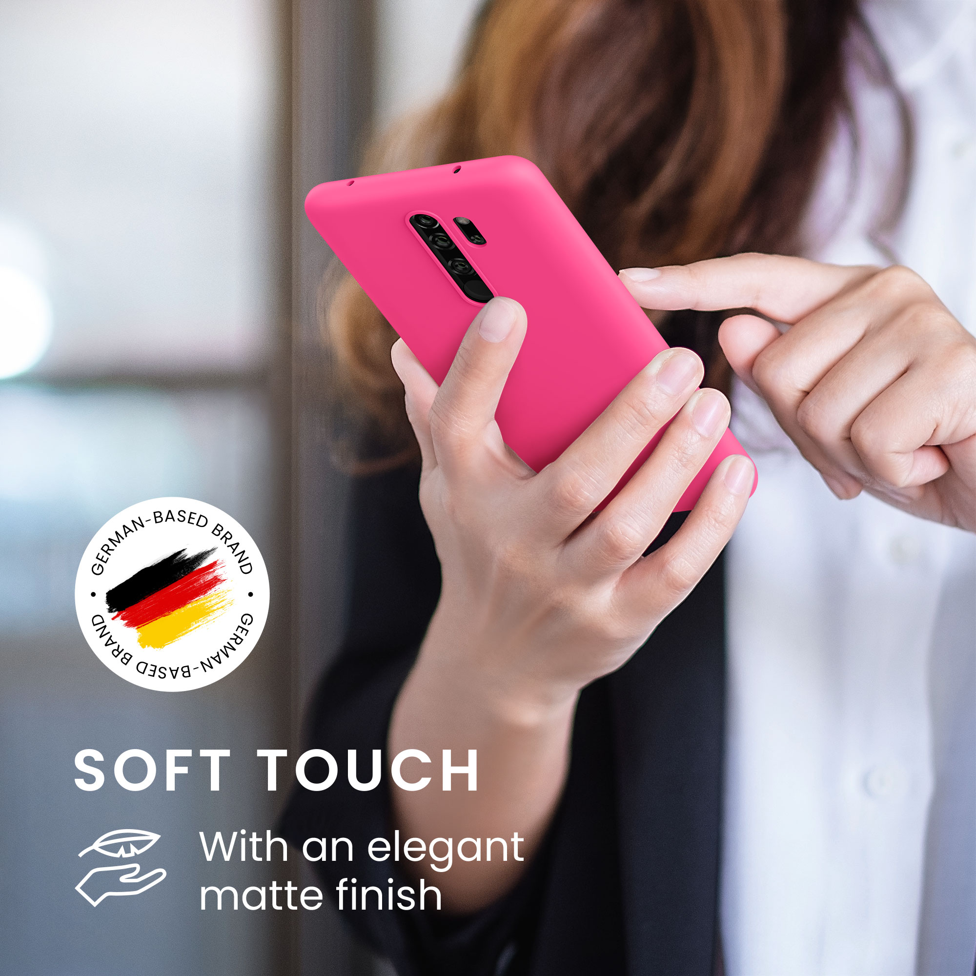 TPU kryt kwmobile pro Xiaomi Redmi Note 8 Pro - neonově růžová