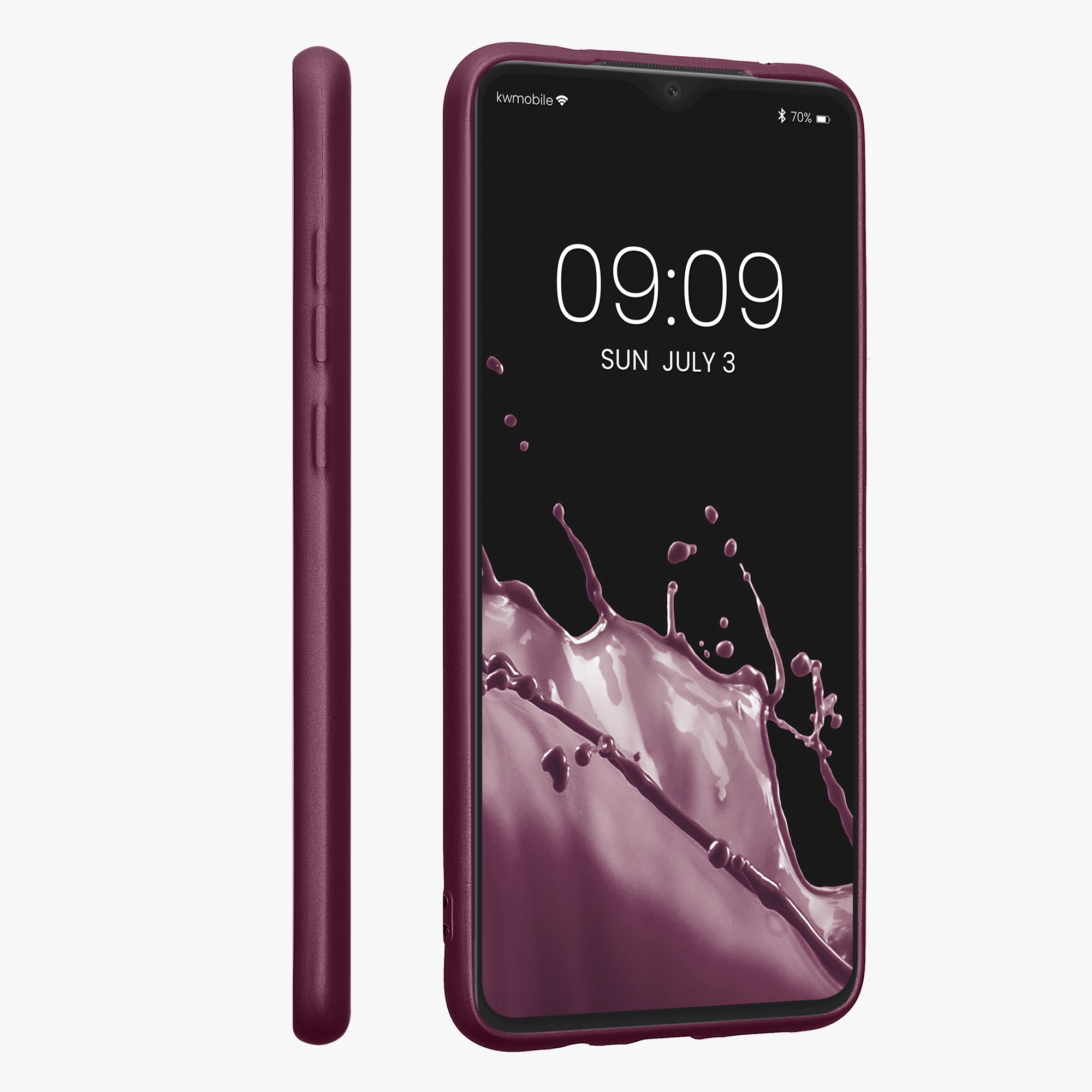 Pouzdro pro Xiaomi Redmi Note 8 Pro kwmobile tenké metalické silikonové - metalická levandulová