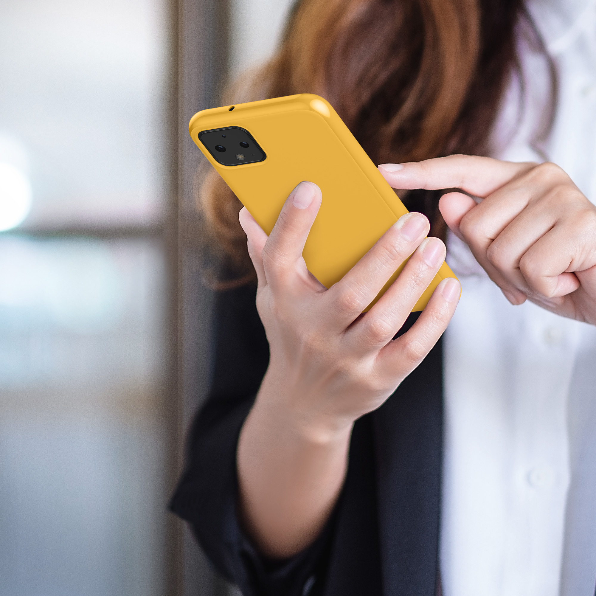 Zadní kryt kwmobile pro Google Pixel 4 - medově žlutá