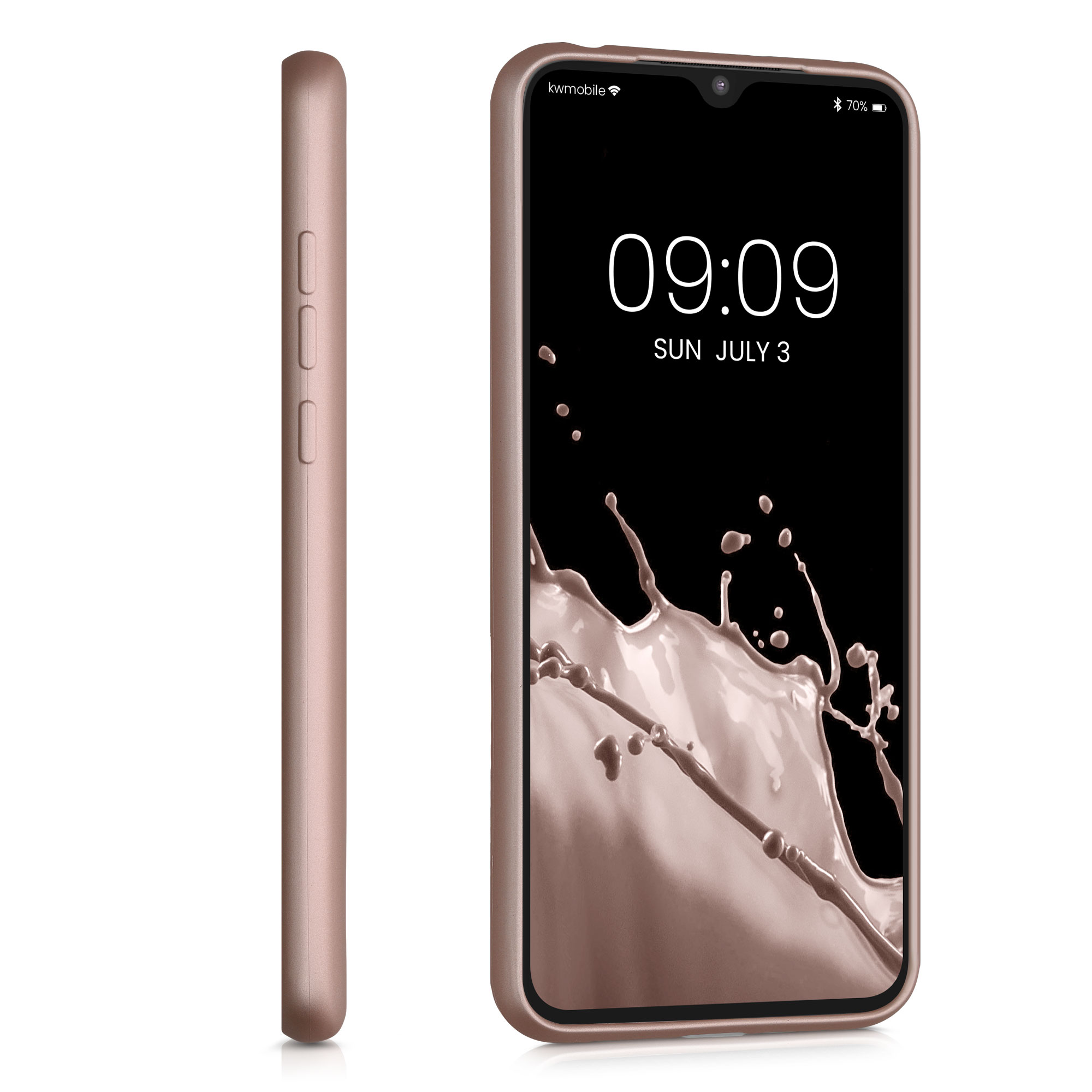 Kryt kwmobile Xiaomi Mi 9 Lite, metalická růžově zlatá