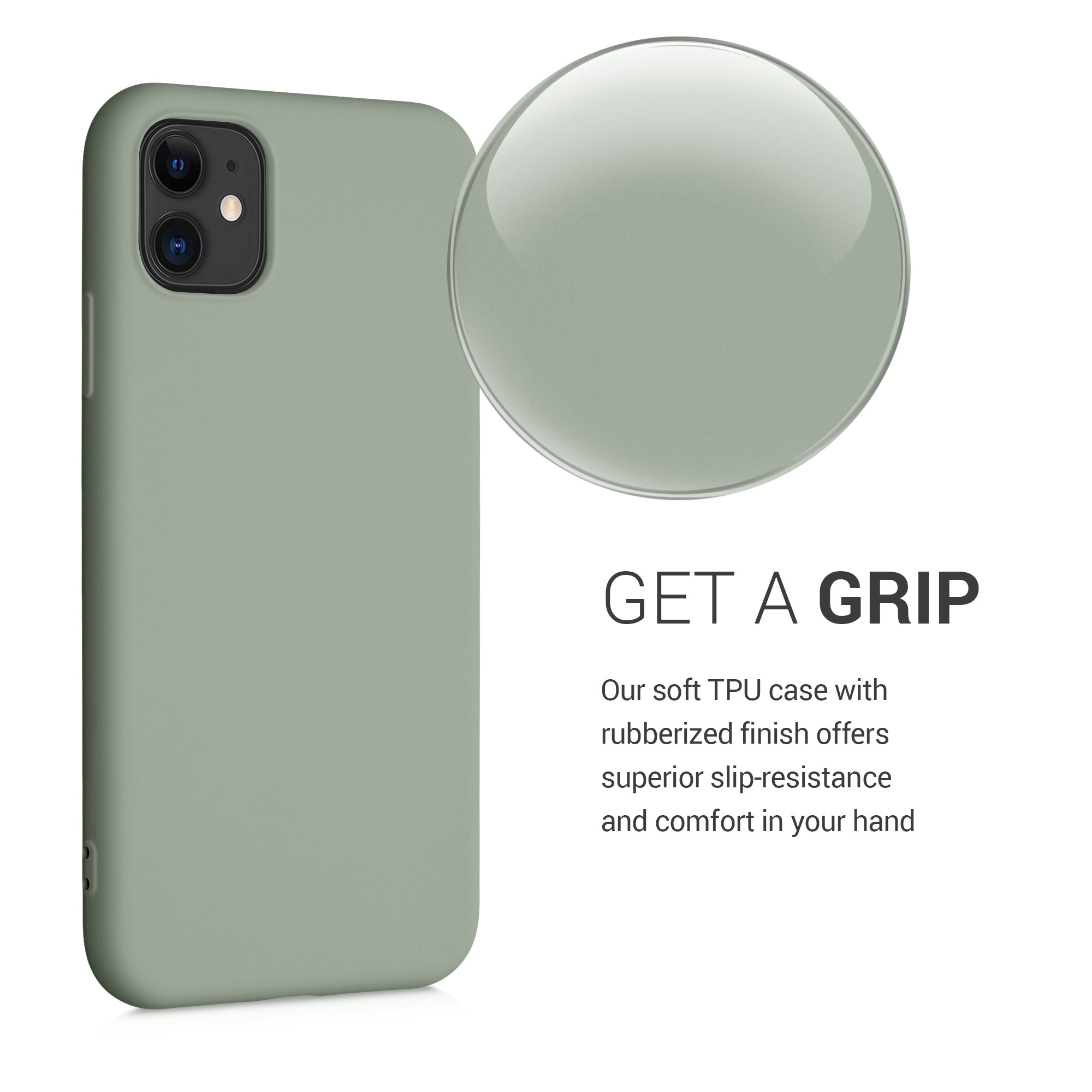Kryt na mobil kwmobile iPhone 11 Case - šedozelená