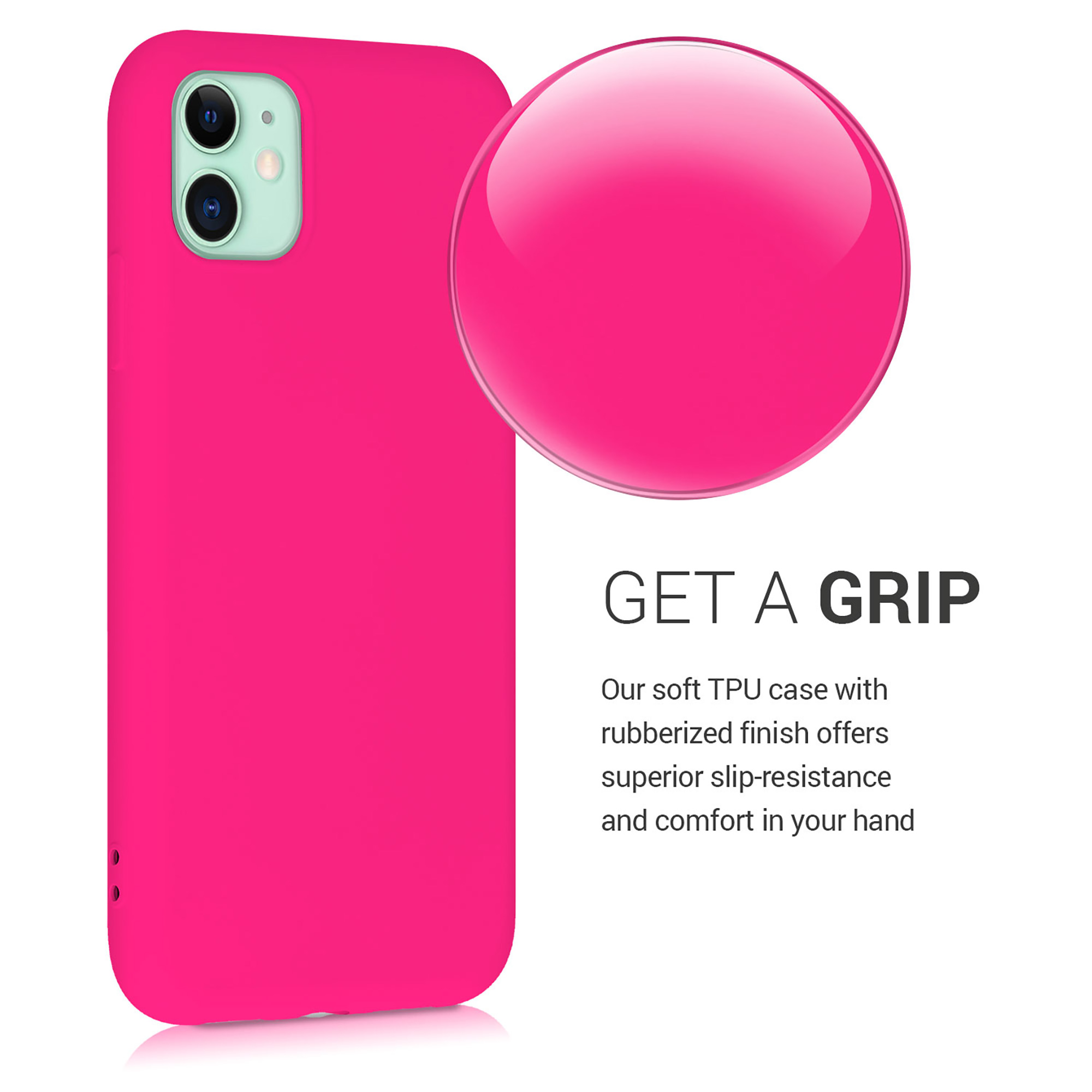Kryt na mobil kwmobile iPhone 11 Case - neonově růžová