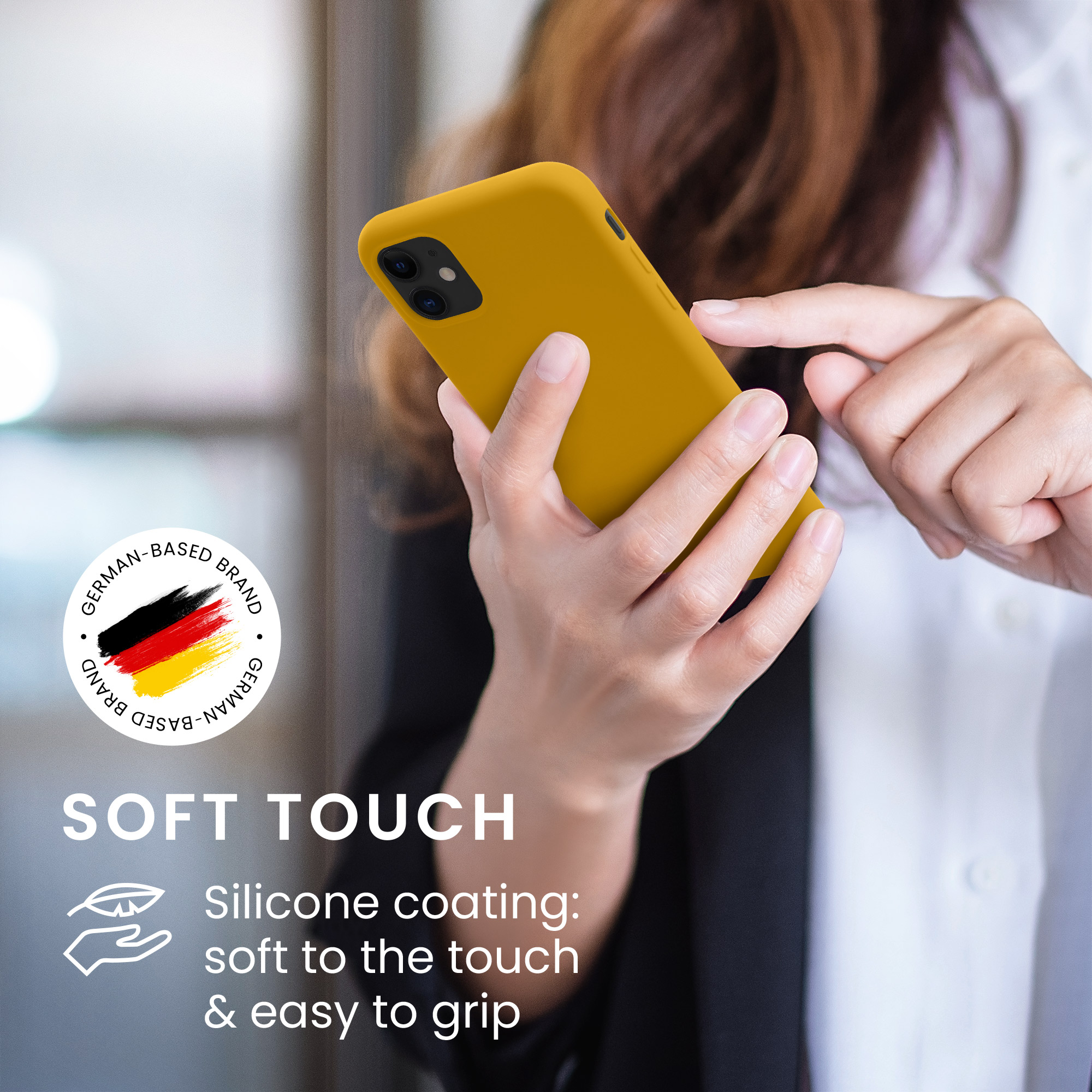 Kryt na mobil kwmobile iPhone 11 Case - medově žlutá