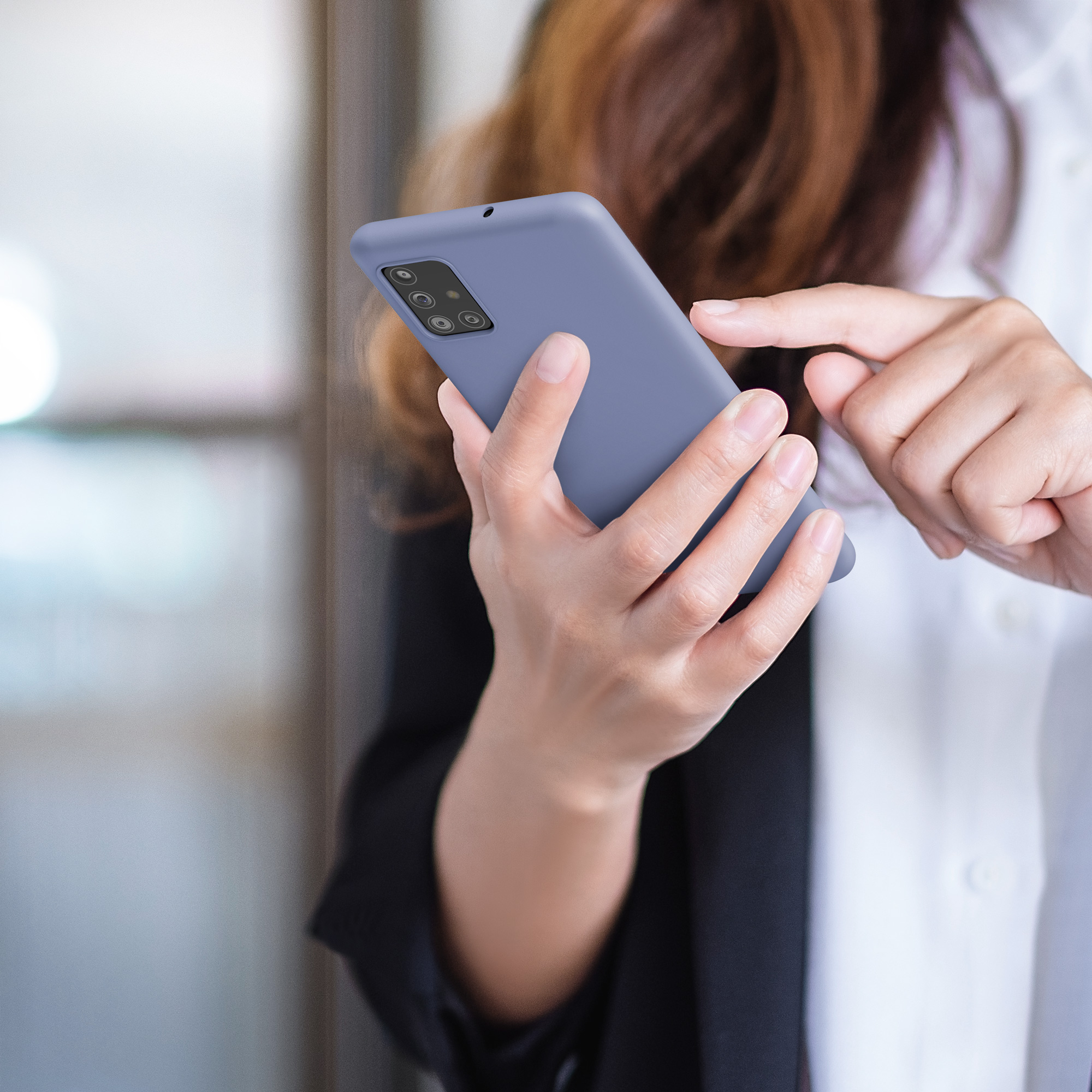 Kryt na mobil Samsung Galaxy A51 kwmobile TPU Levandulová šedá