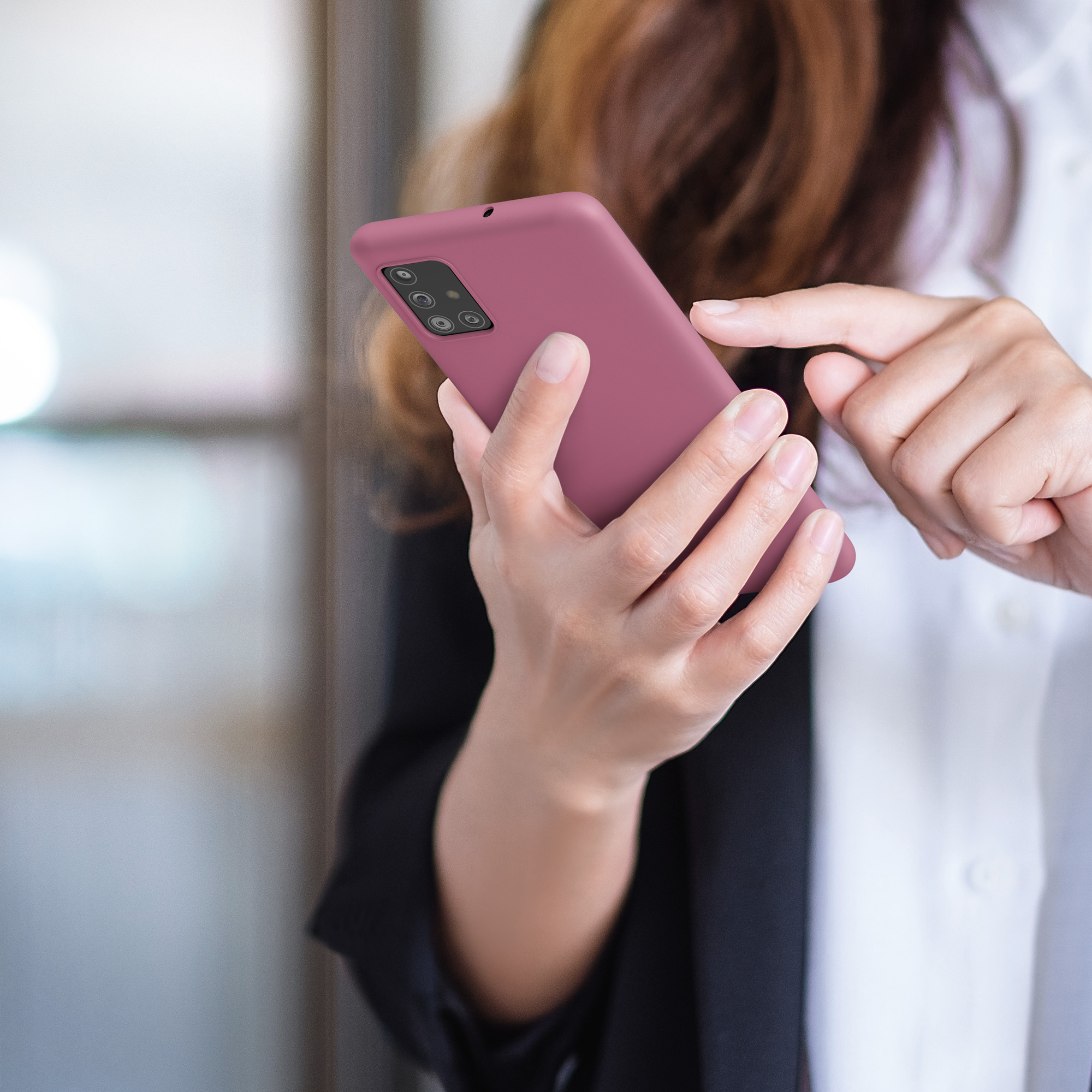 Kryt na mobil Samsung Galaxy A51 kwmobile TPU Tmavě růžová