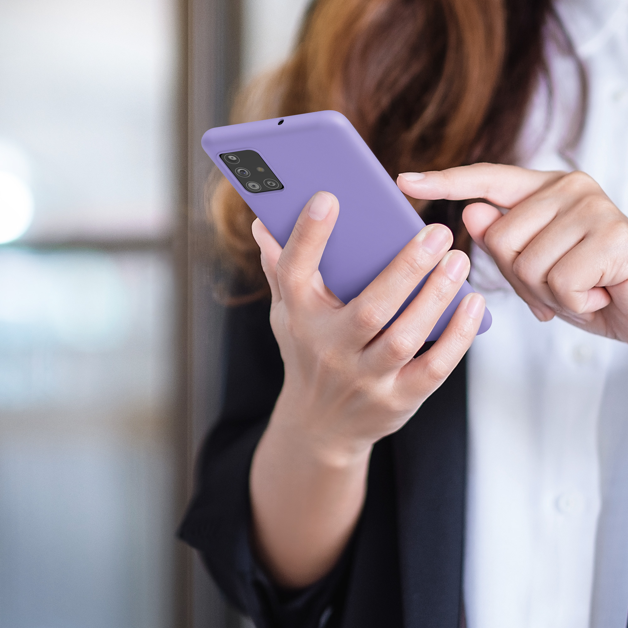 Kryt na mobil Samsung Galaxy A51 kwmobile TPU Fialová