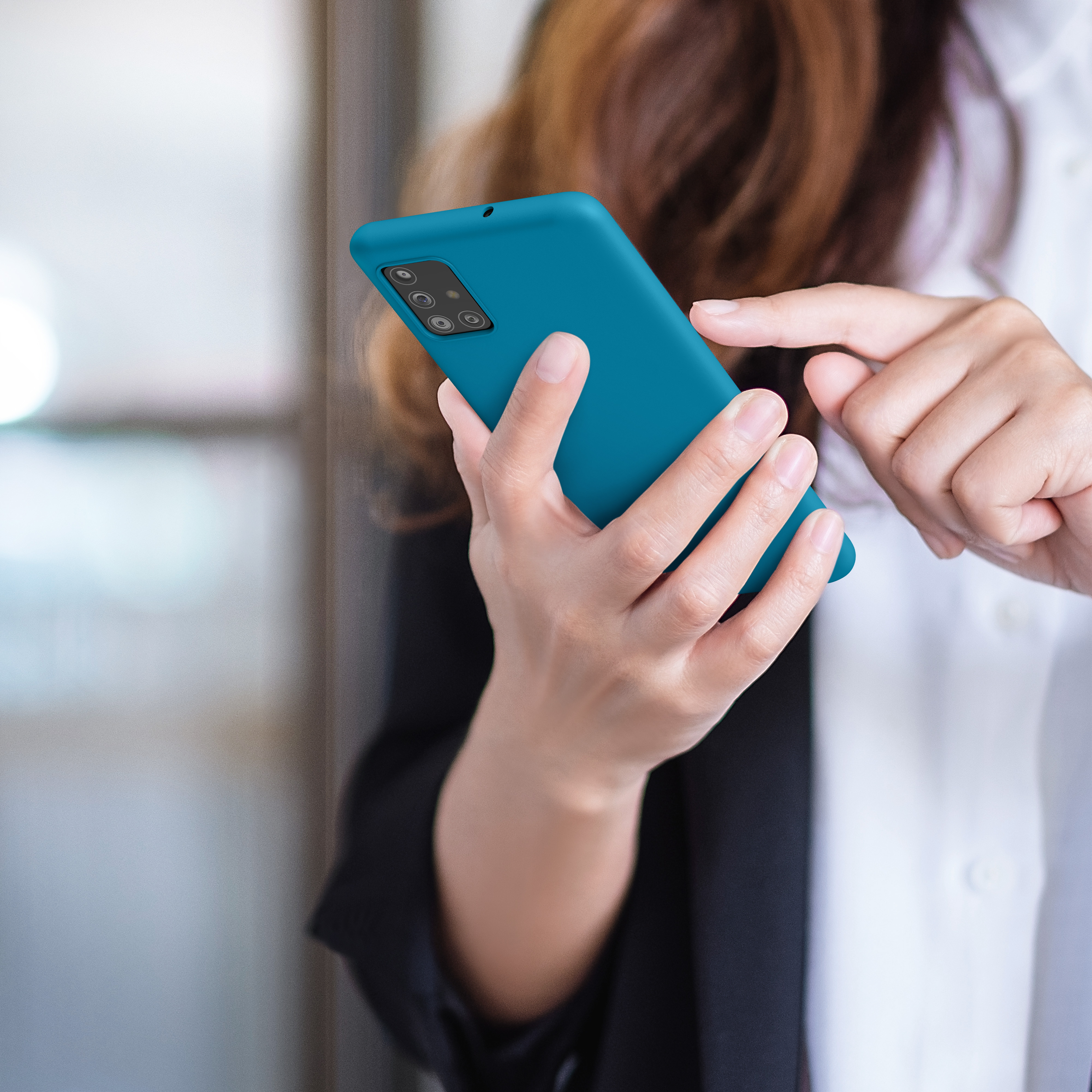 Kryt na mobil Samsung Galaxy A51 kwmobile TPU Karibská modrá