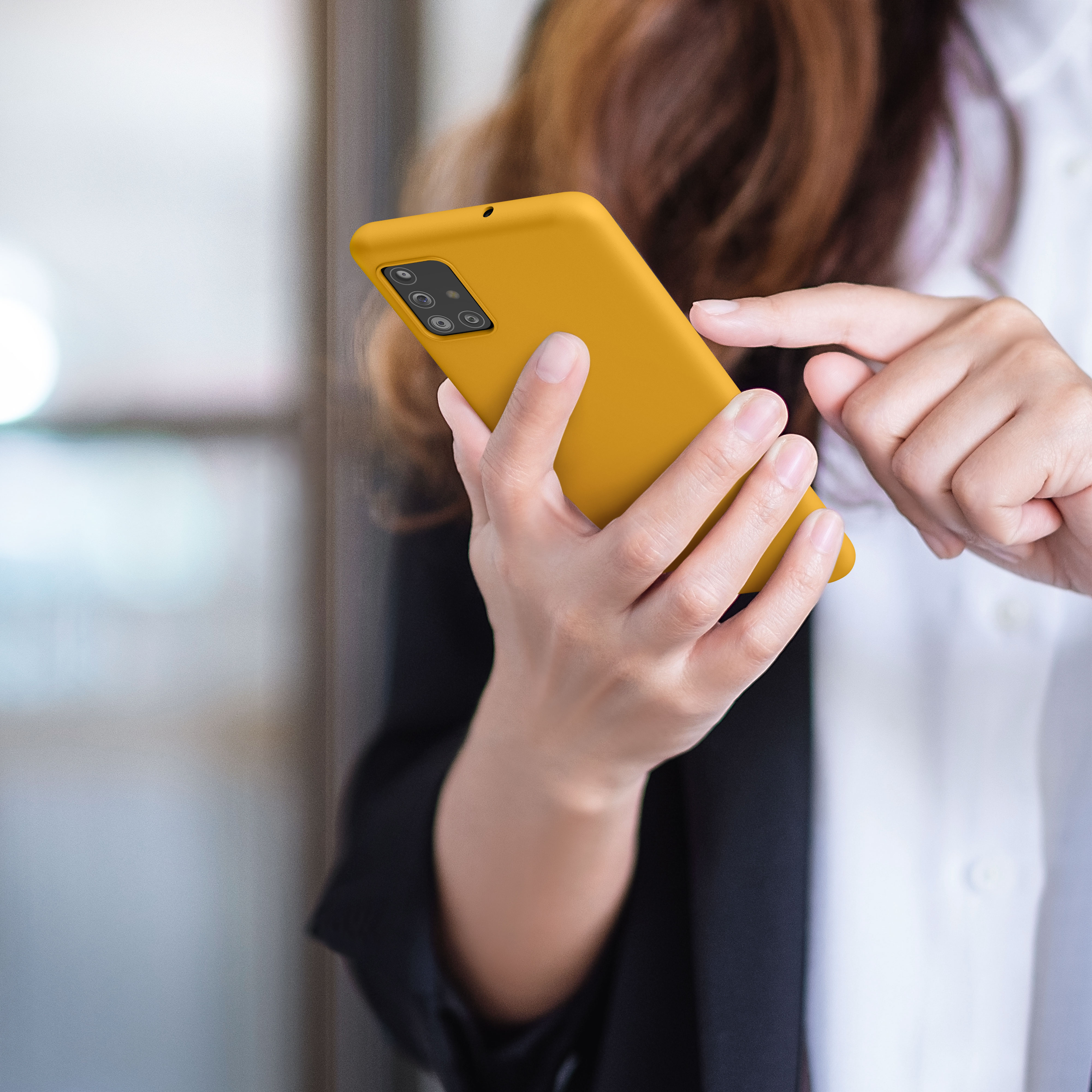 Kryt na mobil Samsung Galaxy A51 kwmobile TPU Medová žlutá