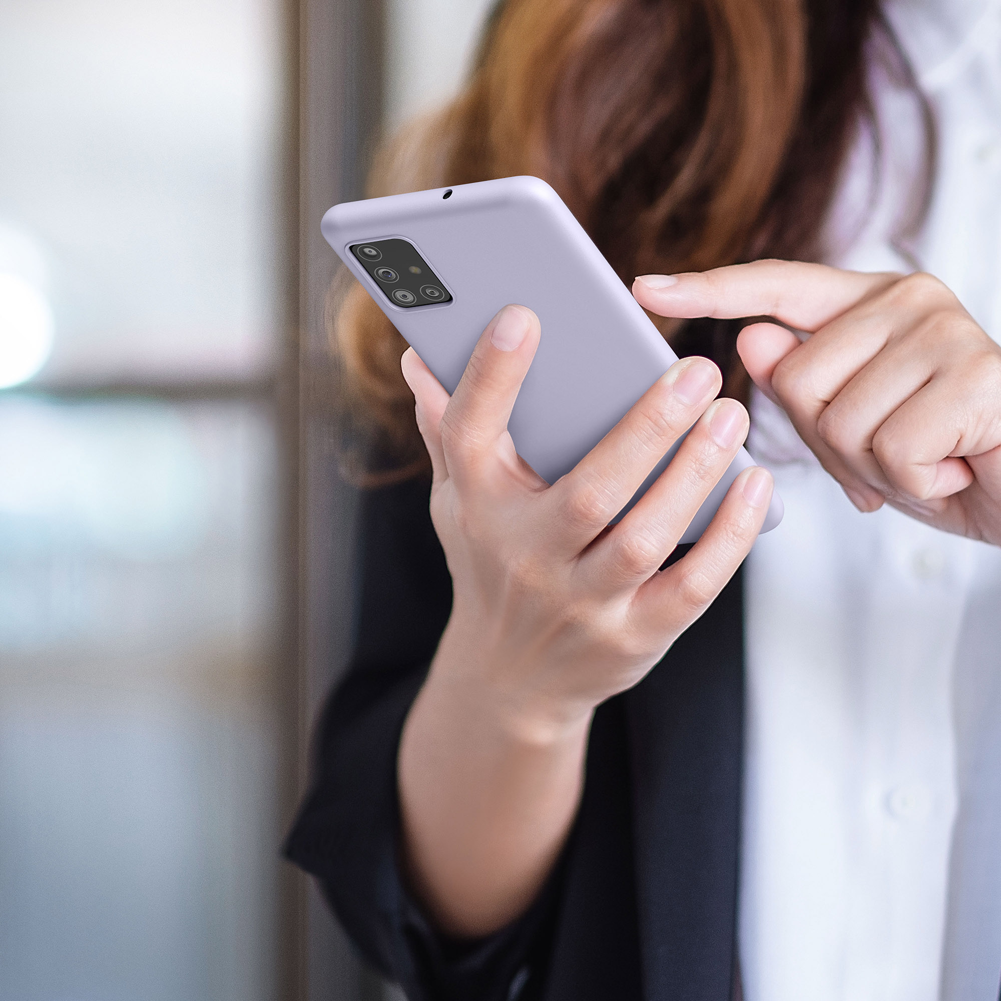 Kryt na mobil Samsung Galaxy A51 kwmobile TPU Světlá levandule