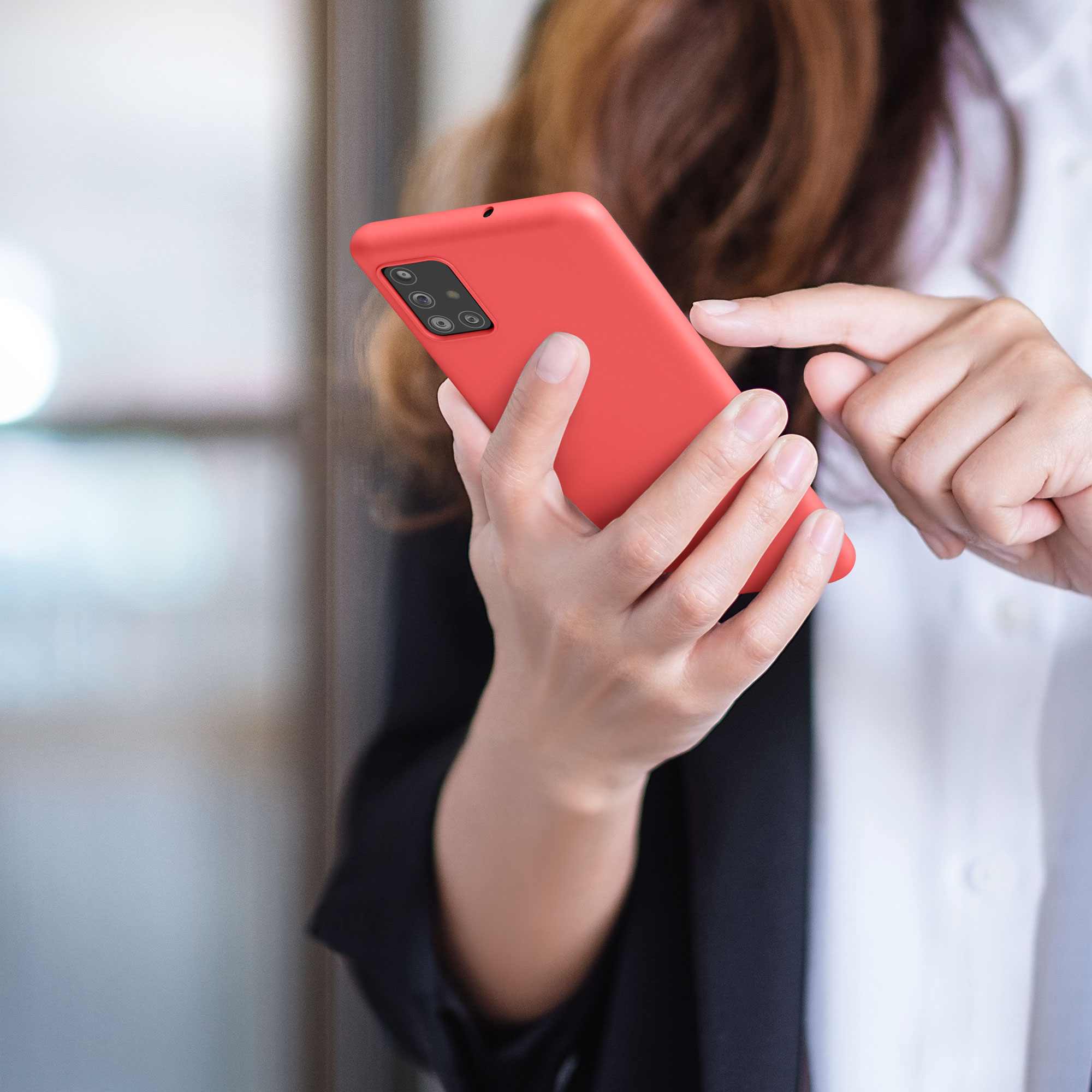 Kryt na mobil Samsung Galaxy A51 kwmobile TPU Neonová korálová
