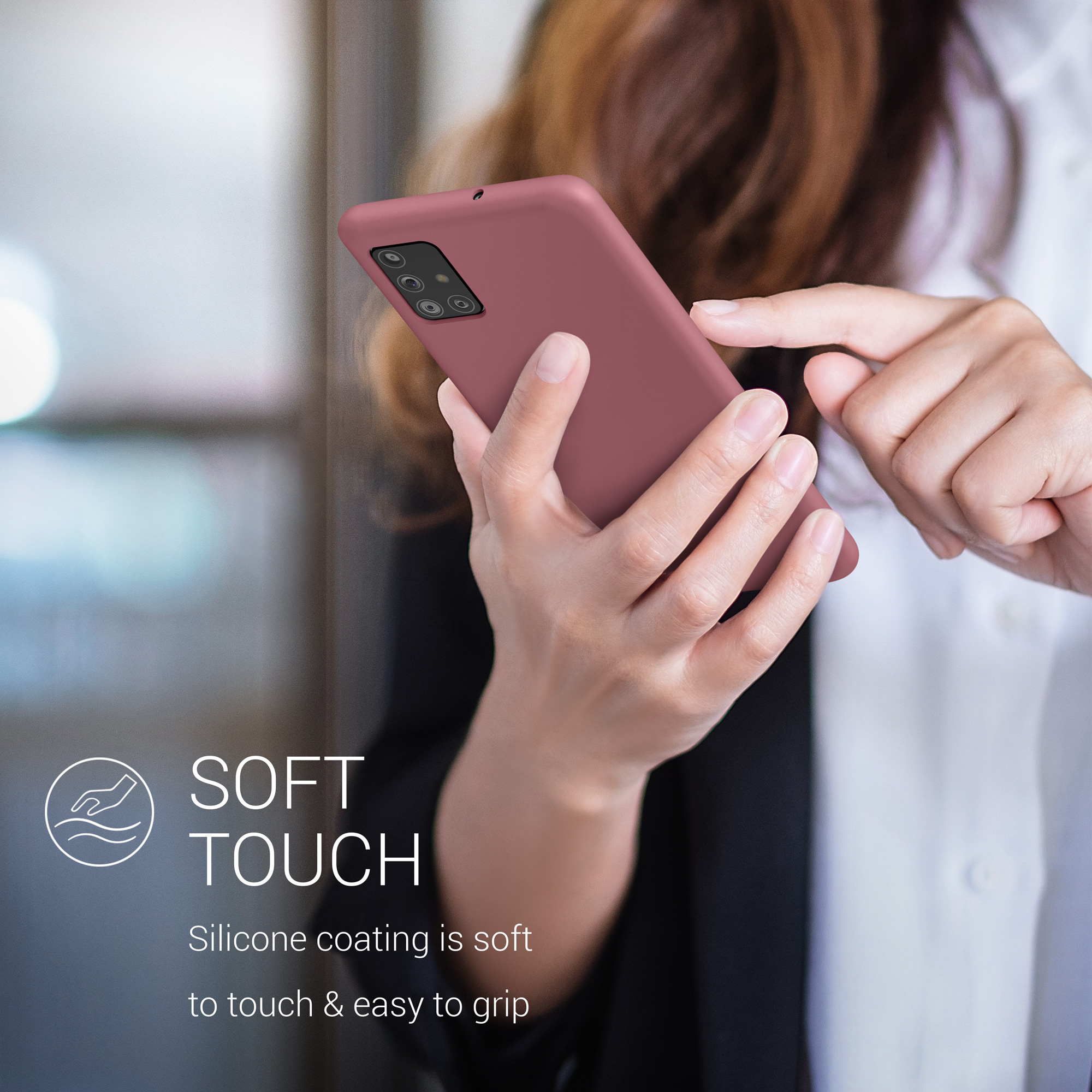 Kryt na mobil Samsung Galaxy A51 kwmobile TPU Tmavě růžová