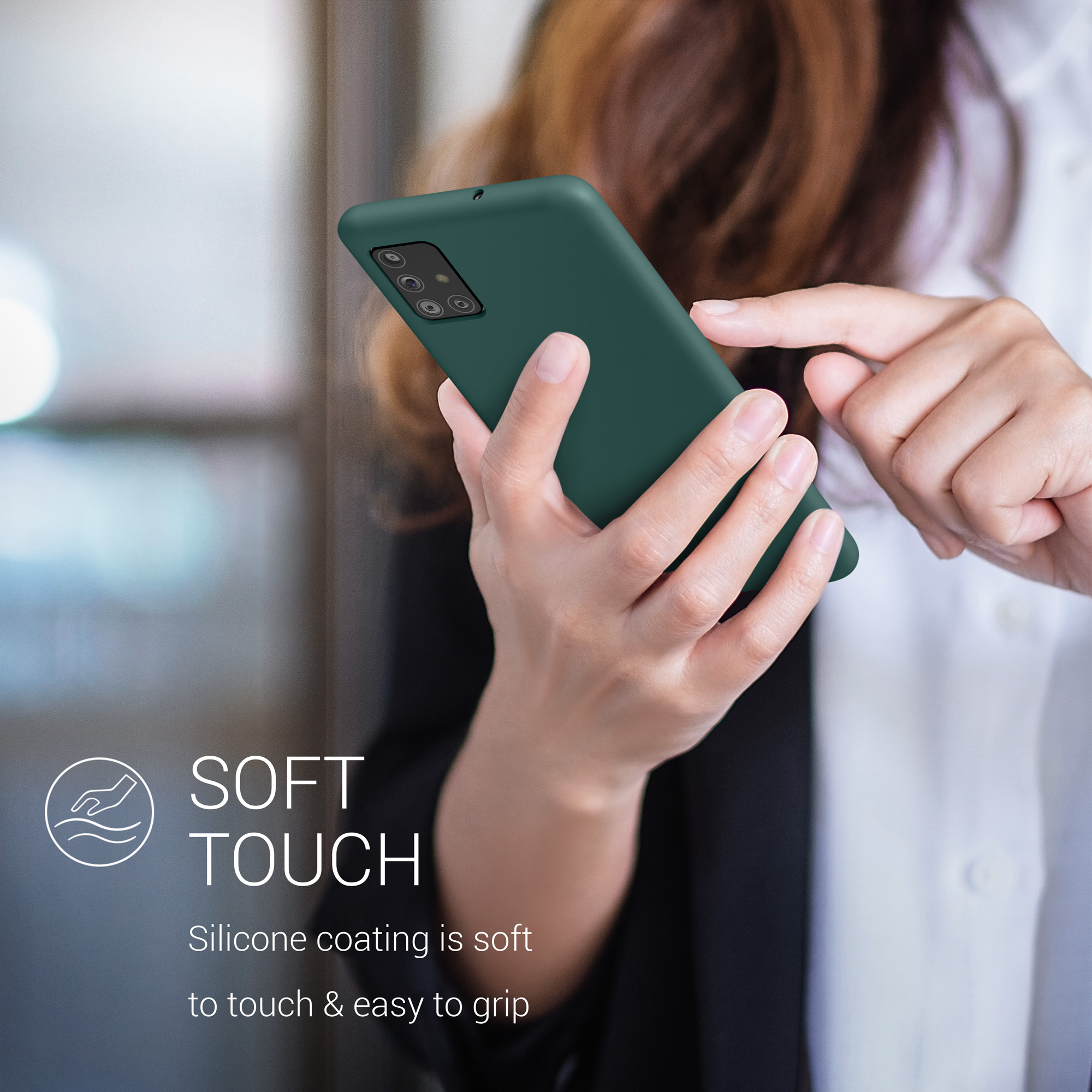 Kryt na mobil Samsung Galaxy A51 kwmobile TPU Modro-zelená