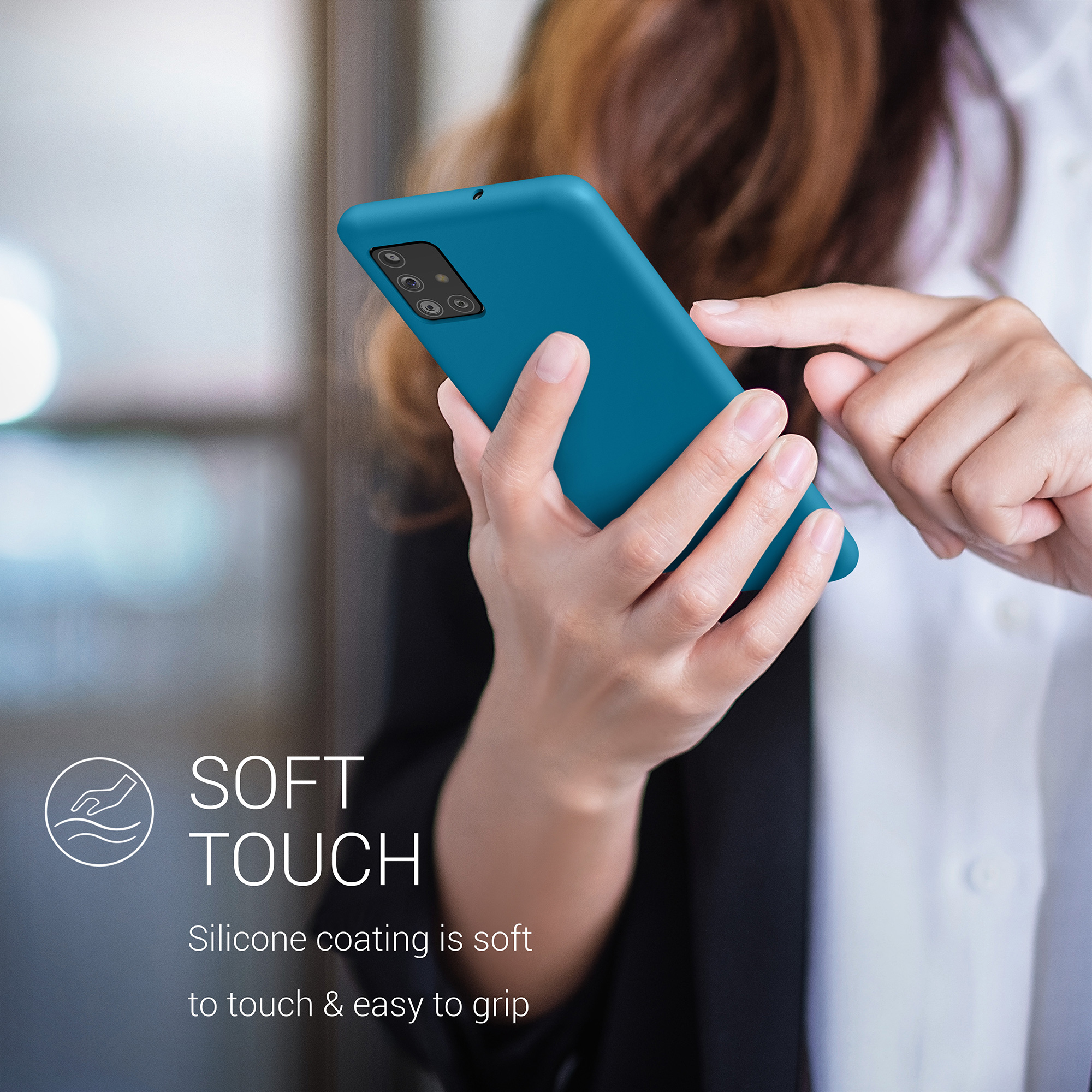 Kryt na mobil Samsung Galaxy A51 kwmobile TPU Karibská modrá