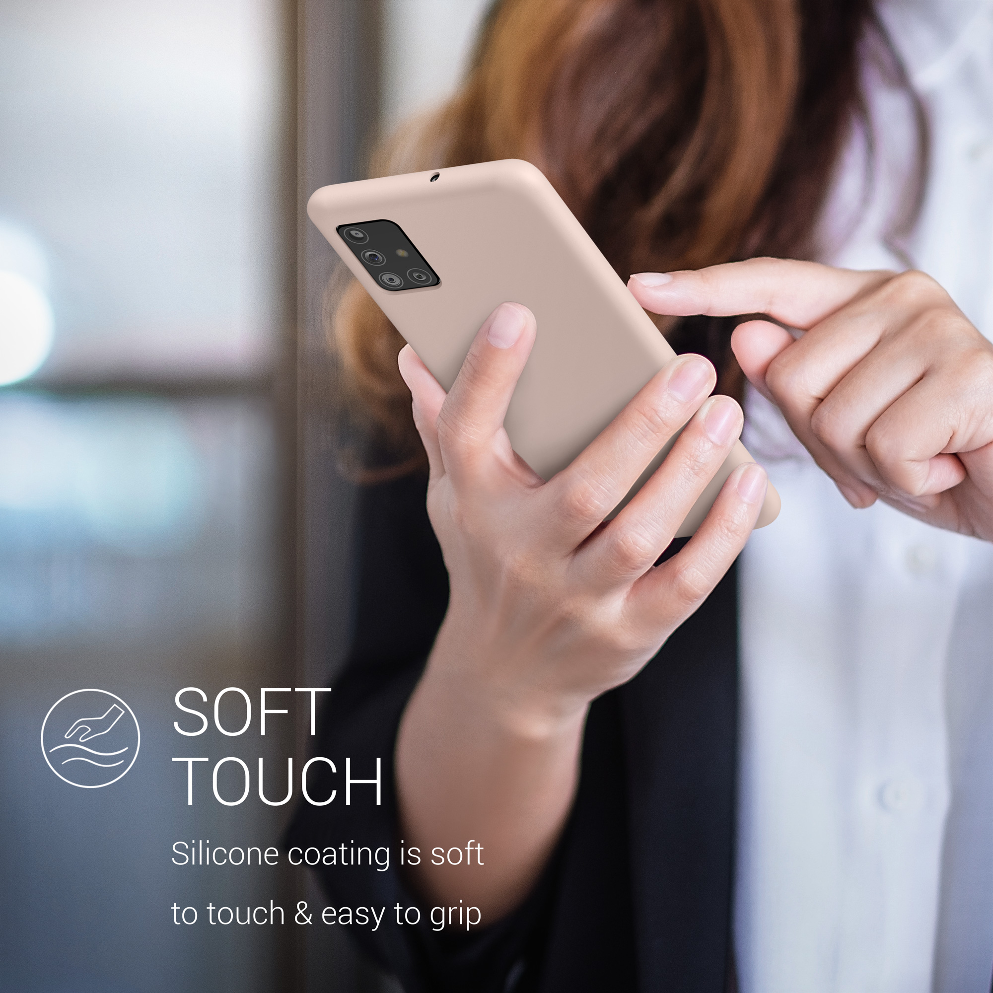 Kryt na mobil Samsung Galaxy A51 kwmobile TPU Matná antická růžová