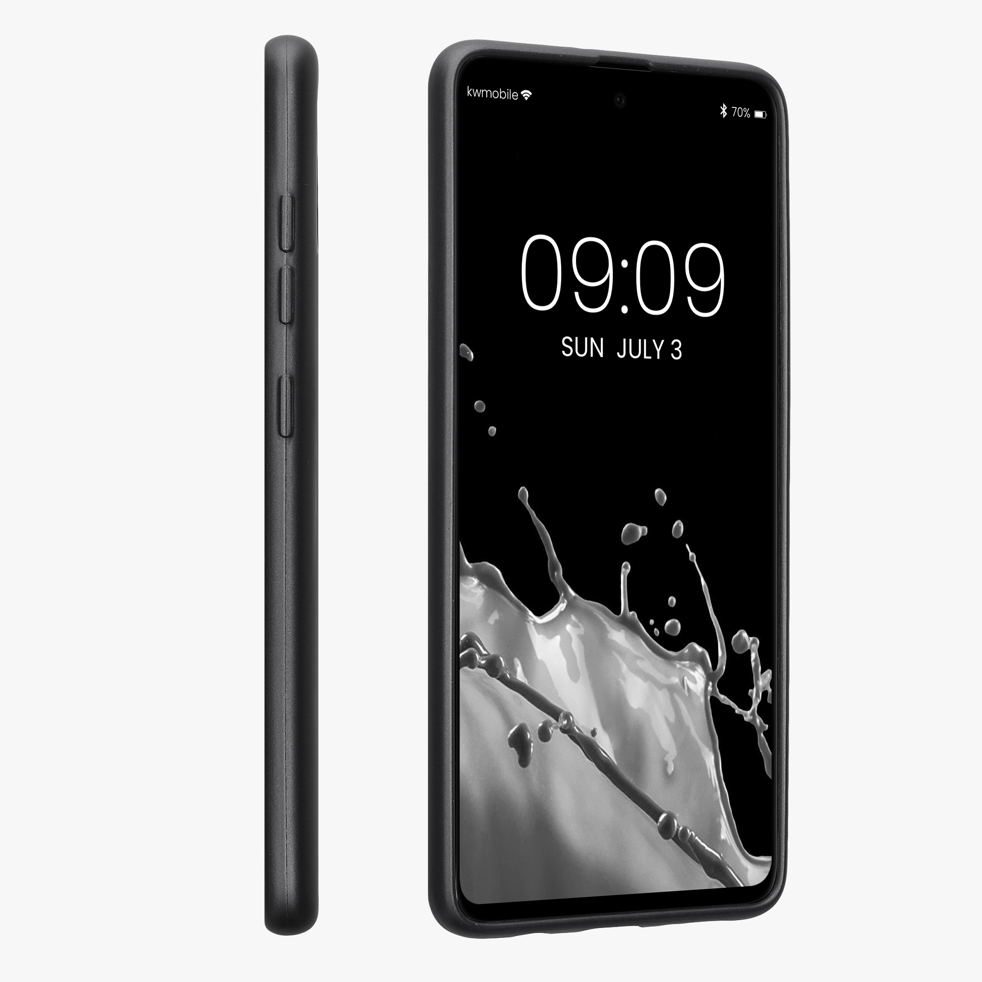 Kryt na mobil Samsung Galaxy A51 kwmobile TPU metalický Metalická šedá