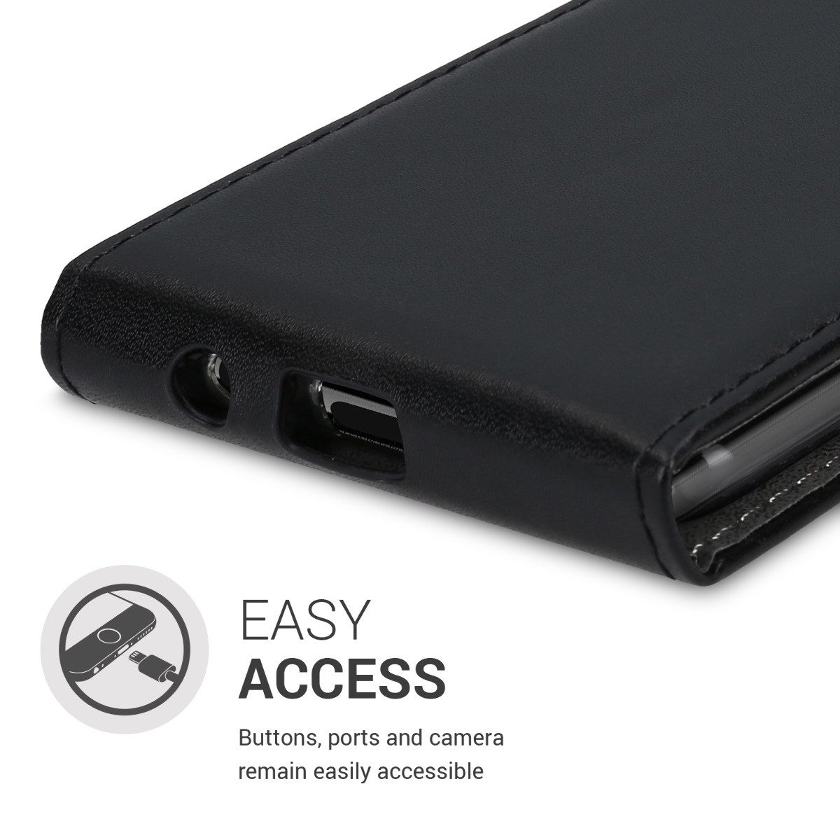 Flip pouzdro Samsung Galaxy A51 kwmobile PU kůže vertikální s magnetem Černá