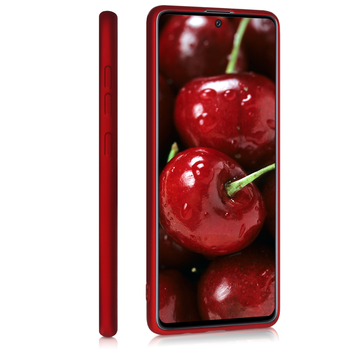 Metalický kryt na mobil Samsung Galaxy A71 kwmobile metalicky tmavě červený