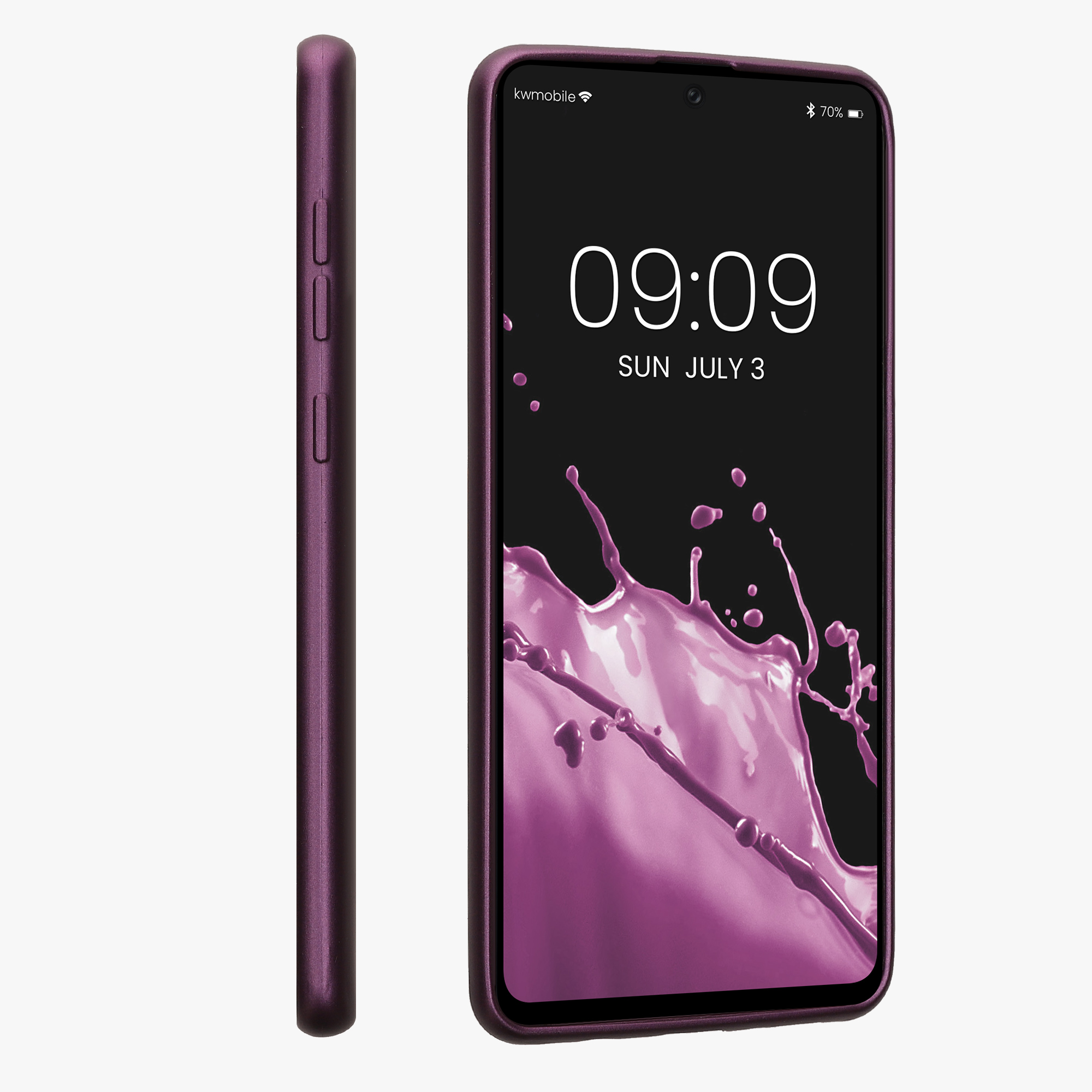 Metalický kryt na mobil Samsung Galaxy A71 kwmobile metalicky levandulový