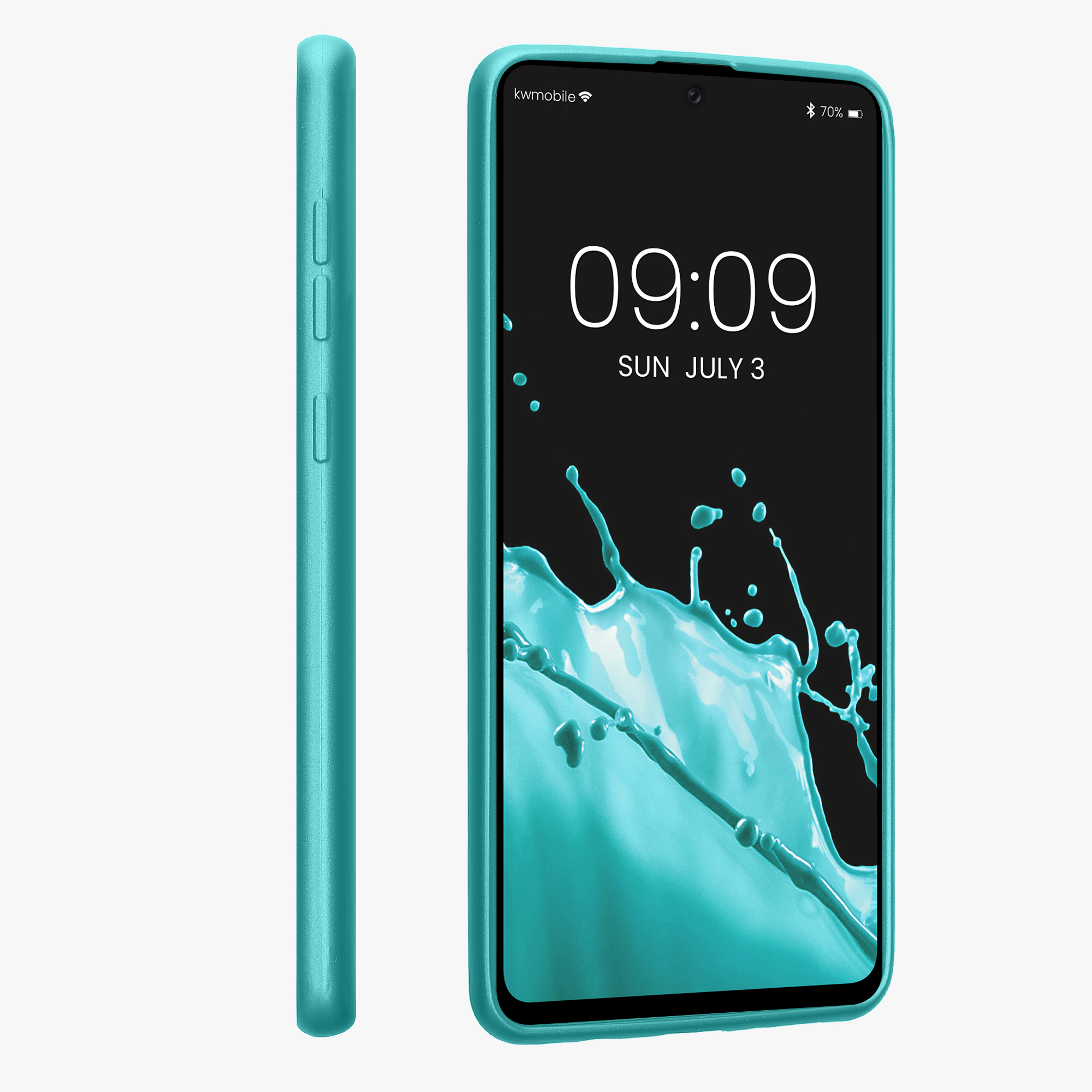 Metalický kryt na mobil Samsung Galaxy A71 kwmobile Metallic Mint Green