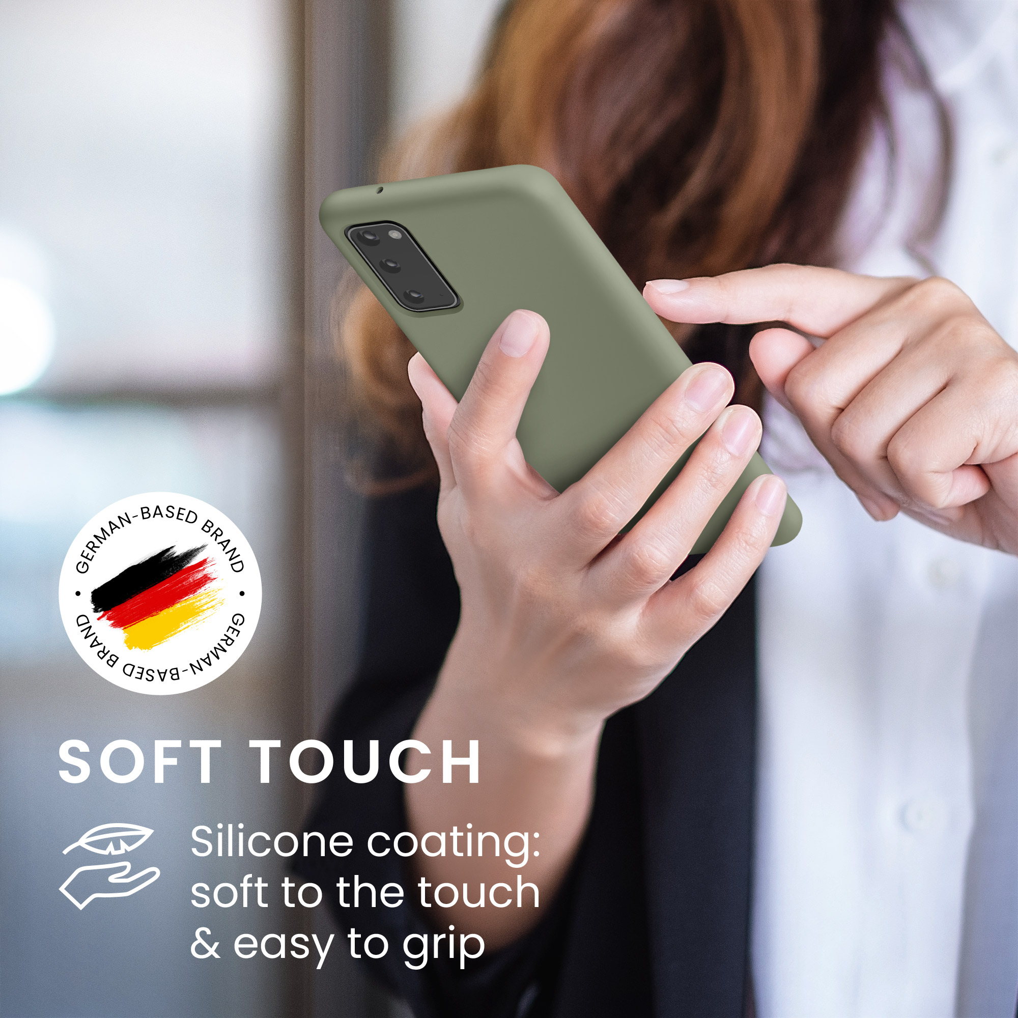 Kryt na mobil Samsung Galaxy S20 kwmobile TPU šedozelený