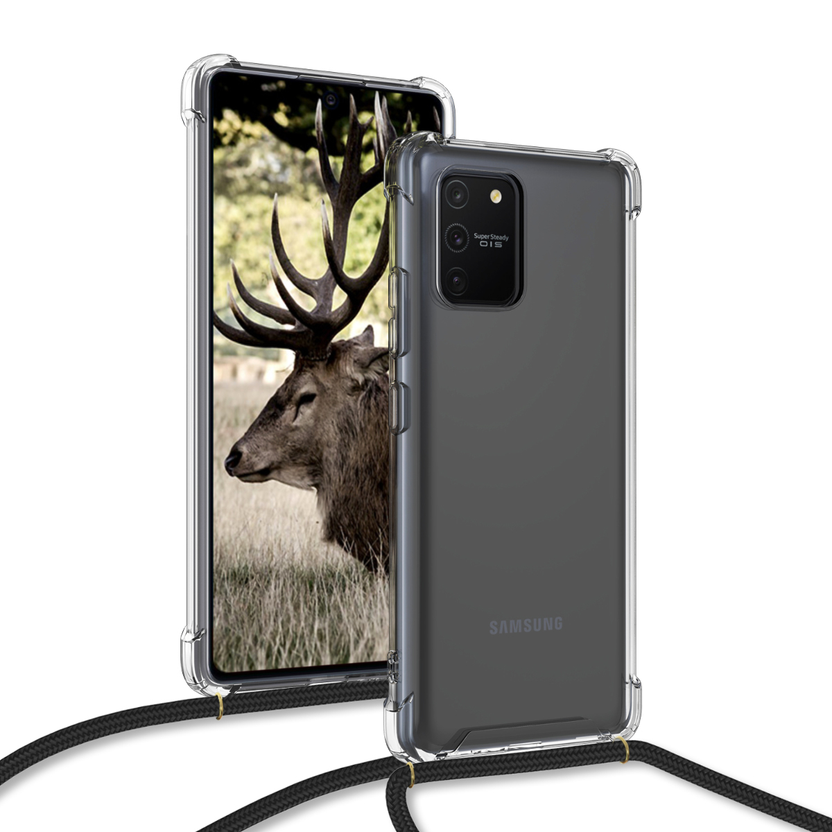 Crossbody kryt na mobil Samsung Galaxy S10 Lite kwmobile transparentní