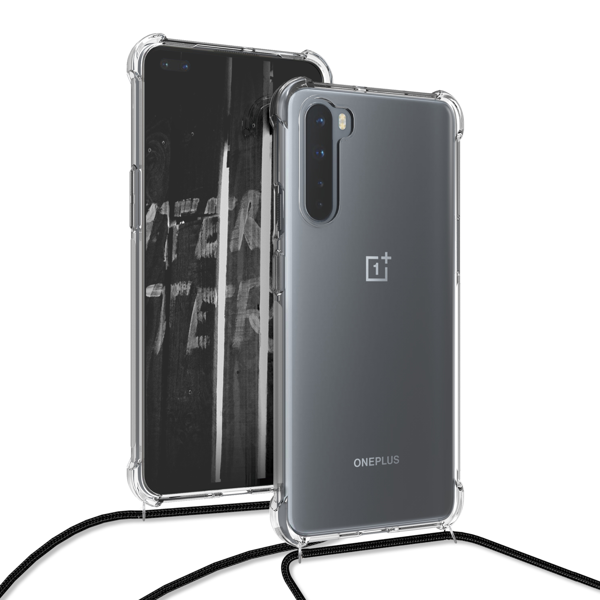 Kwmobile Crossbody pouzdro OnePlus Nord černá / transparentní