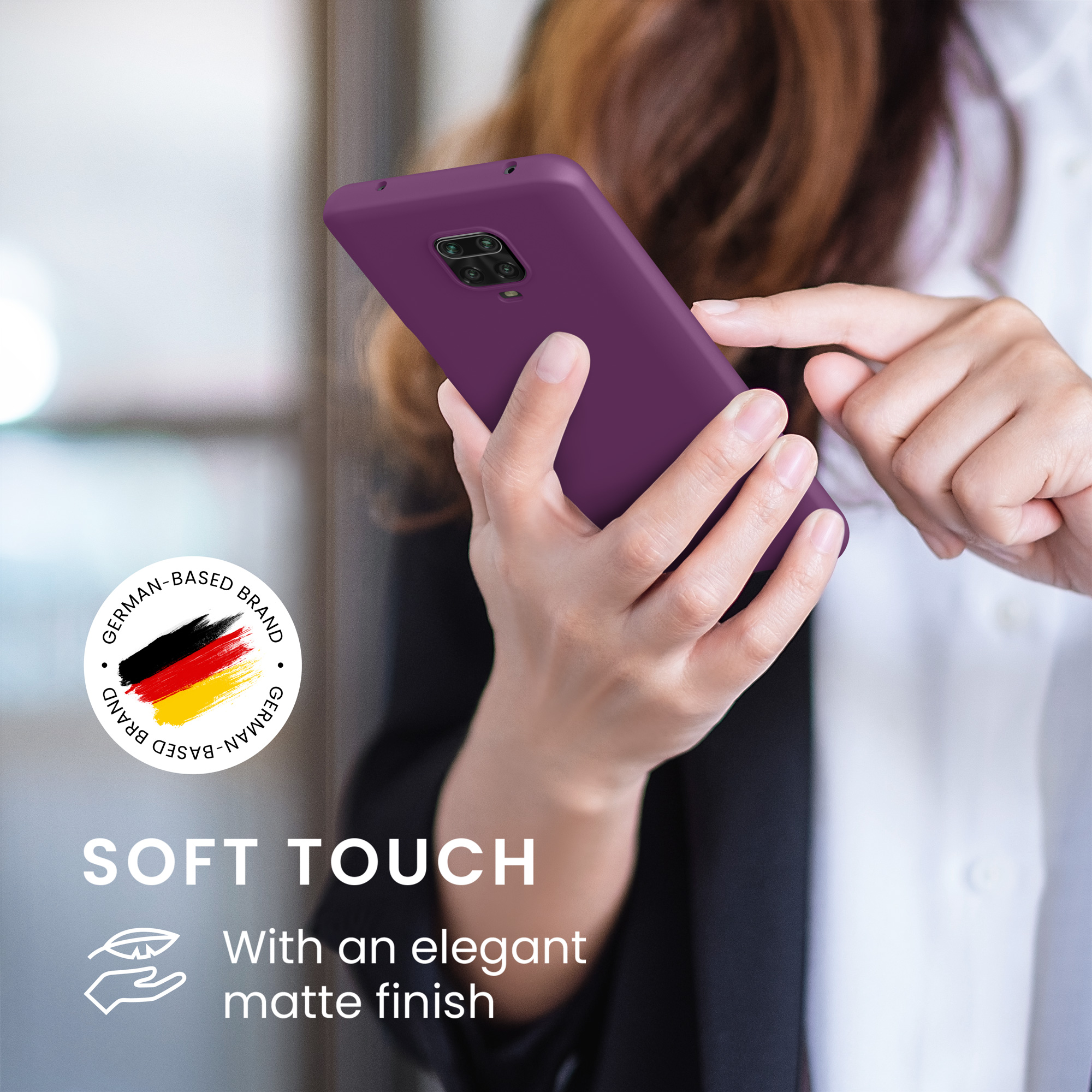 TPU kryt kwmobile pro Xiaomi Redmi Note 9S / 9 Pro / 9 Pro Max - purpurová
