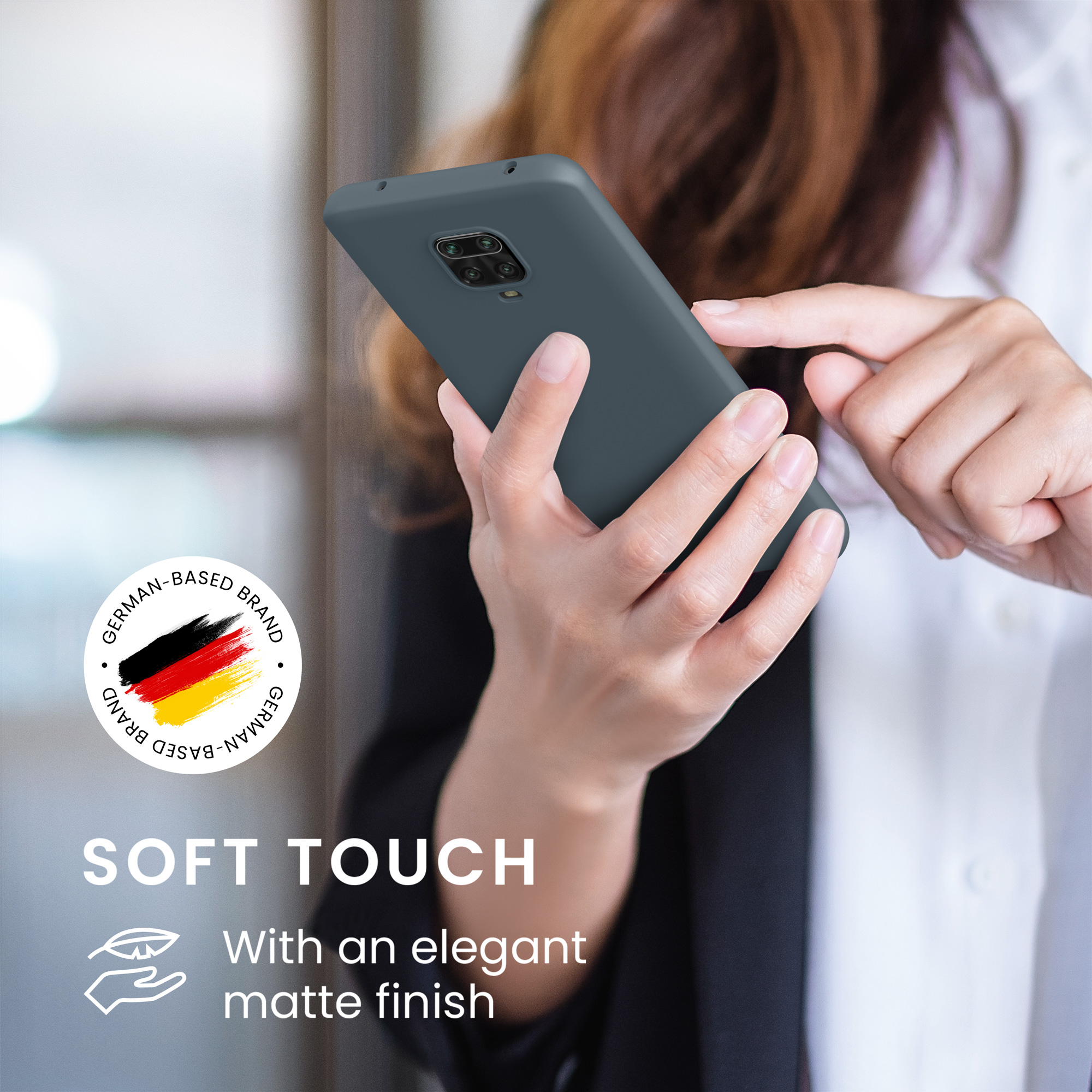 TPU kryt kwmobile pro Xiaomi Redmi Note 9S / 9 Pro / 9 Pro Max - tmavě šedá
