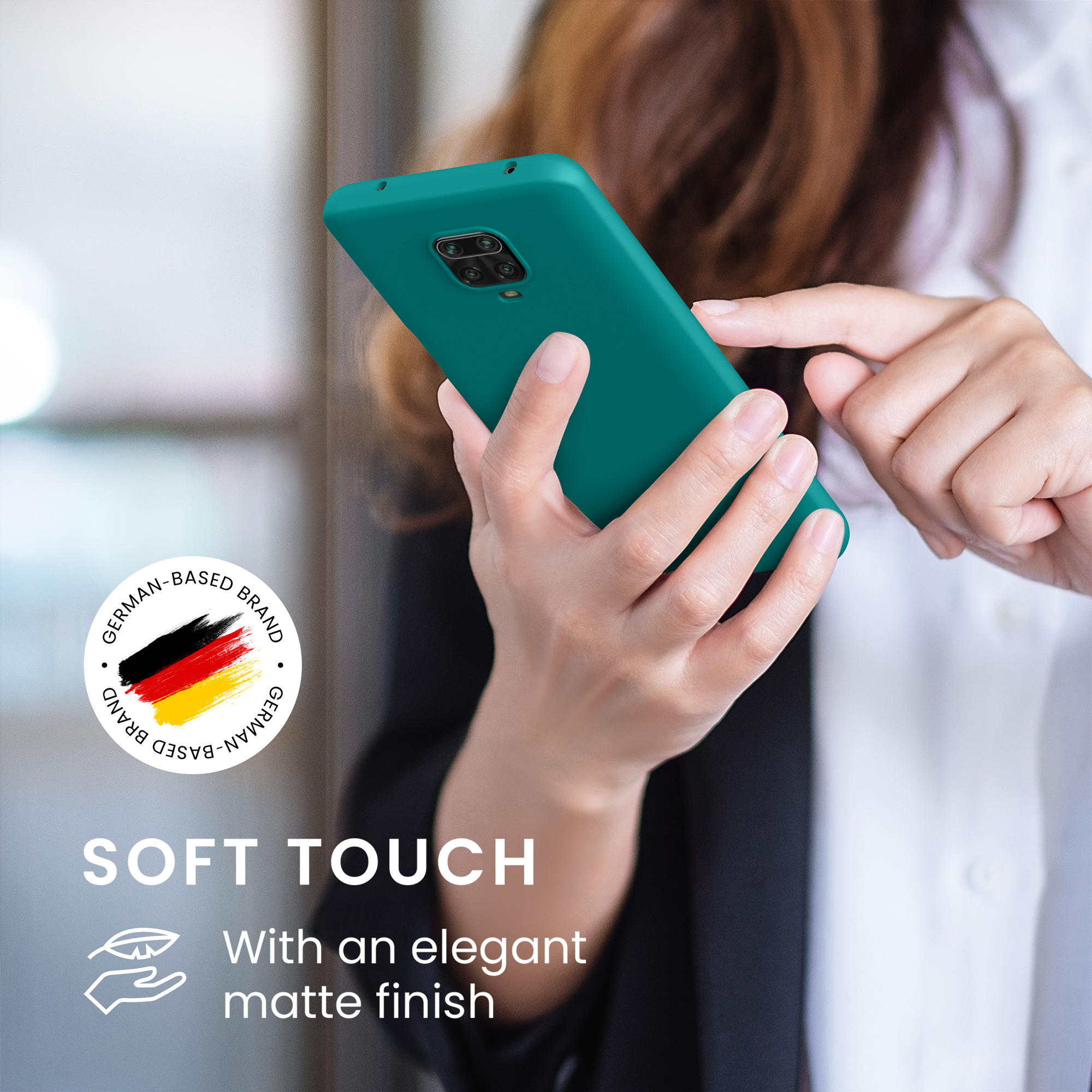 Pouzdro pro Xiaomi Redmi Note 9S / 9 Pro / 9 Pro Max kwmobile TPU - matná petrolejová