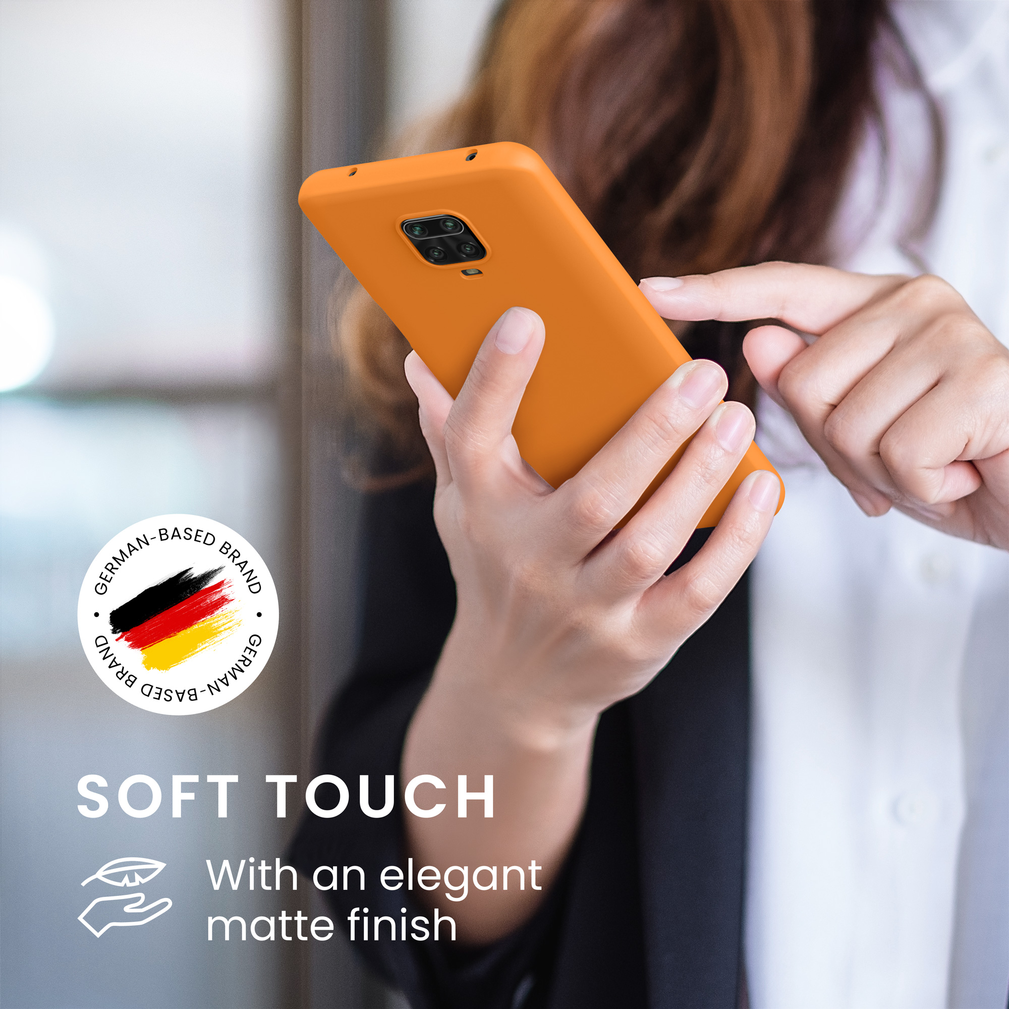 TPU kryt kwmobile pro Xiaomi Redmi Note 9S / 9 Pro / 9 Pro Max - ovocně oranžová
