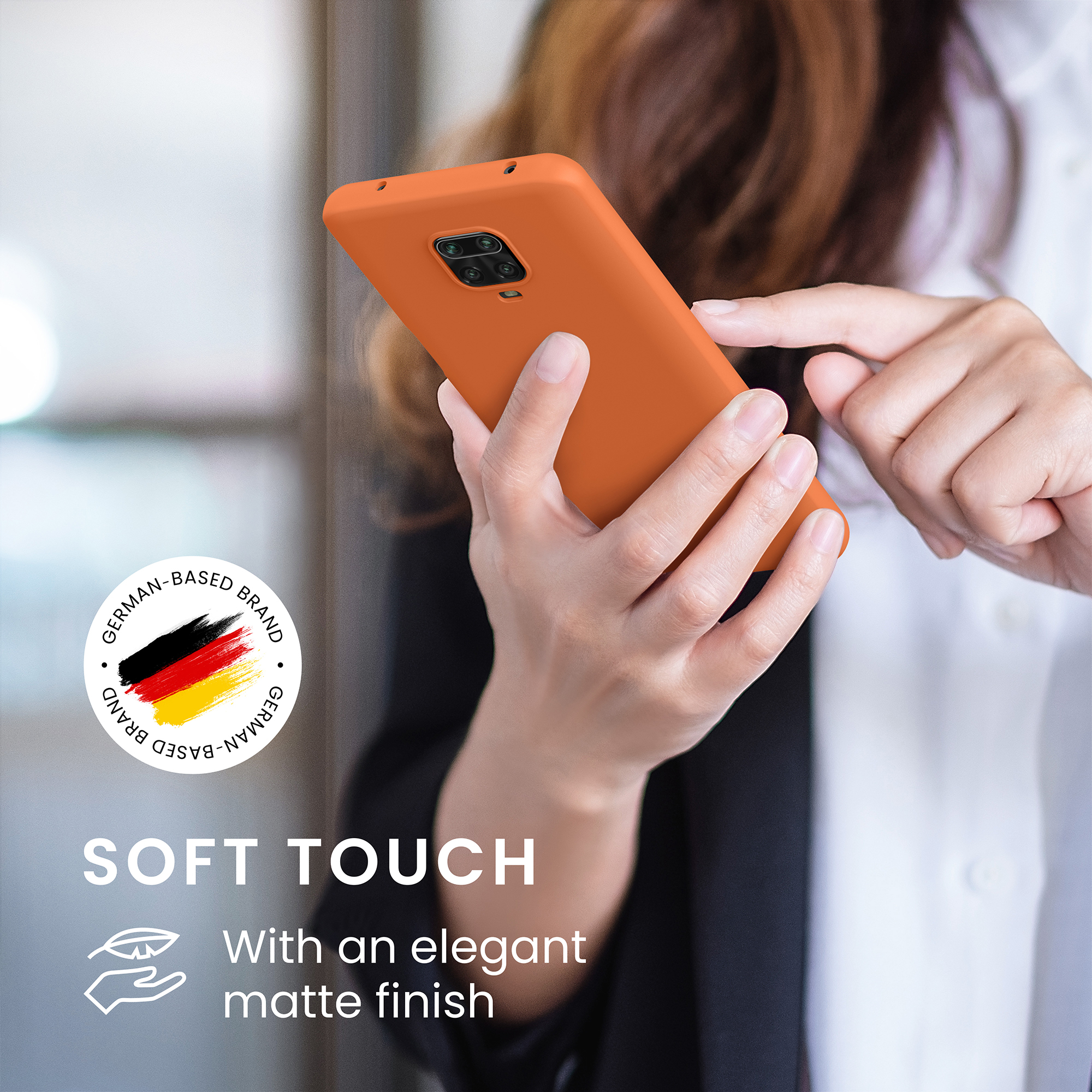 TPU kryt kwmobile pro Xiaomi Redmi Note 9S / 9 Pro / 9 Pro Max - teplá meruňková
