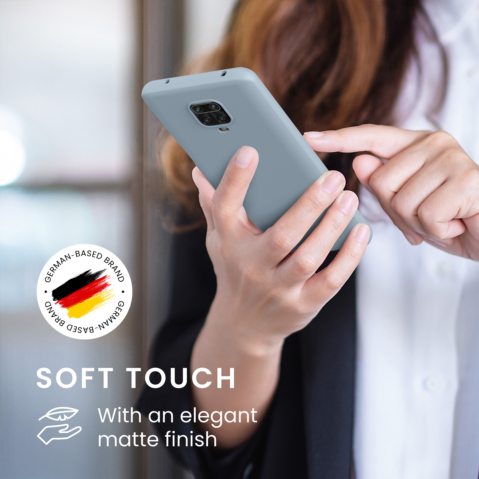 TPU kryt kwmobile pro Xiaomi Redmi Note 9S / 9 Pro / 9 Pro Max - matná světle modrá