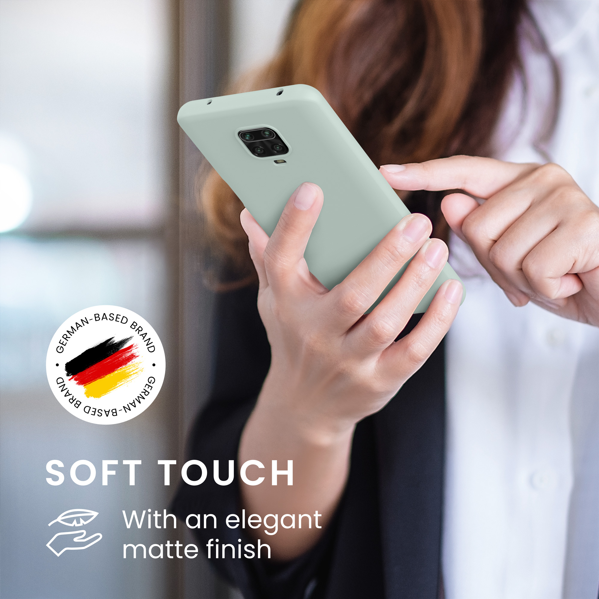 TPU kryt kwmobile pro Xiaomi Redmi Note 9S / 9 Pro / 9 Pro Max - studená mátová